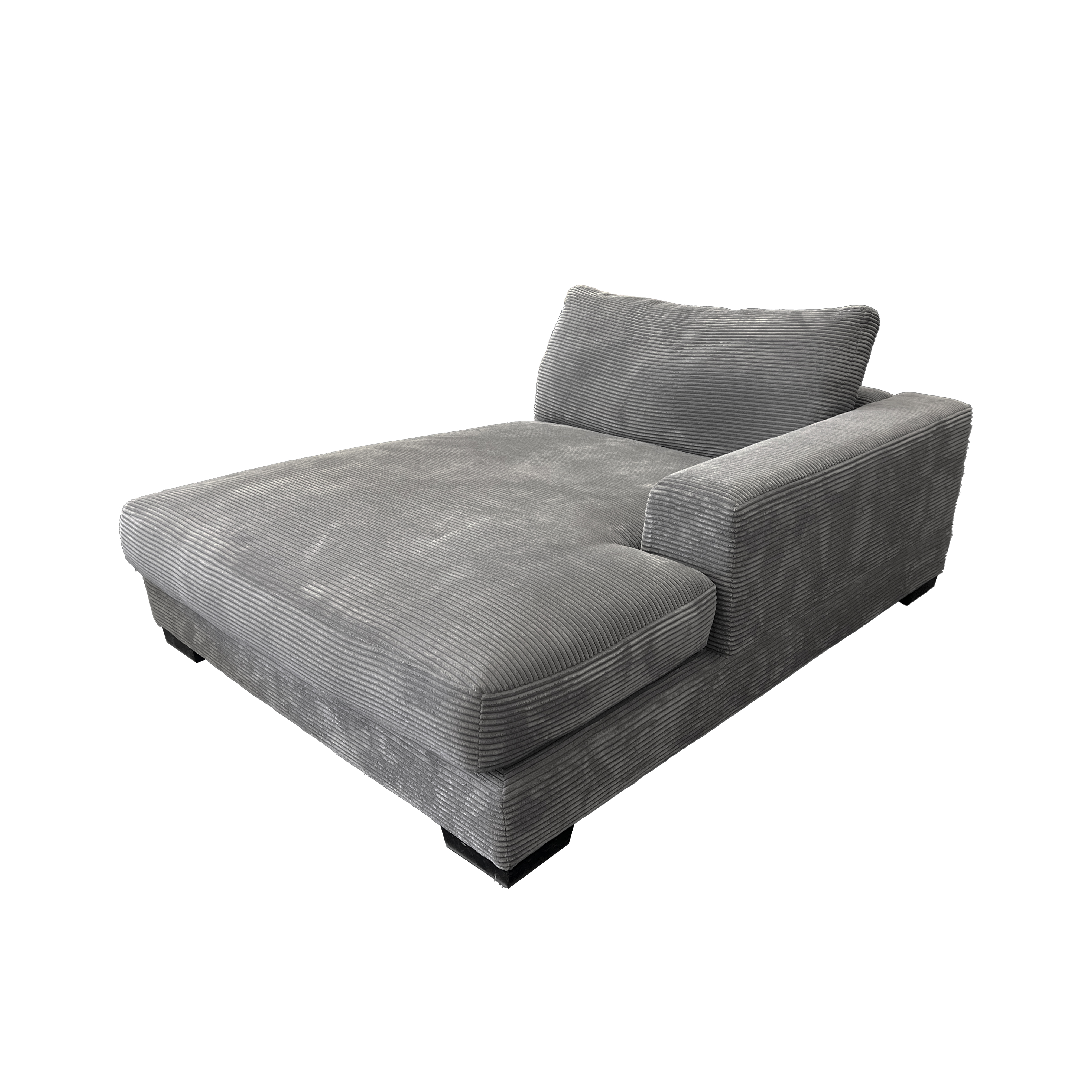 Bella Grey Corduroy U-Shaped 3-piece Sectional