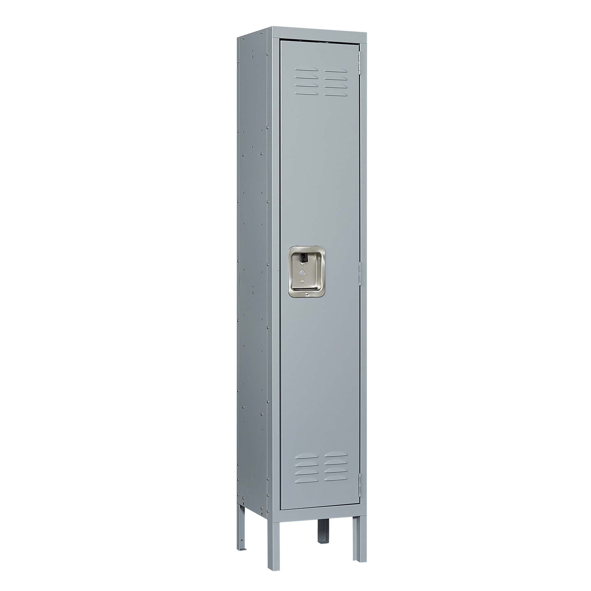 1 Door 66"H Metal Lockers With Lock for Employees,Storage Locker Cabinet  for Home Gym Office School Garage,Gray