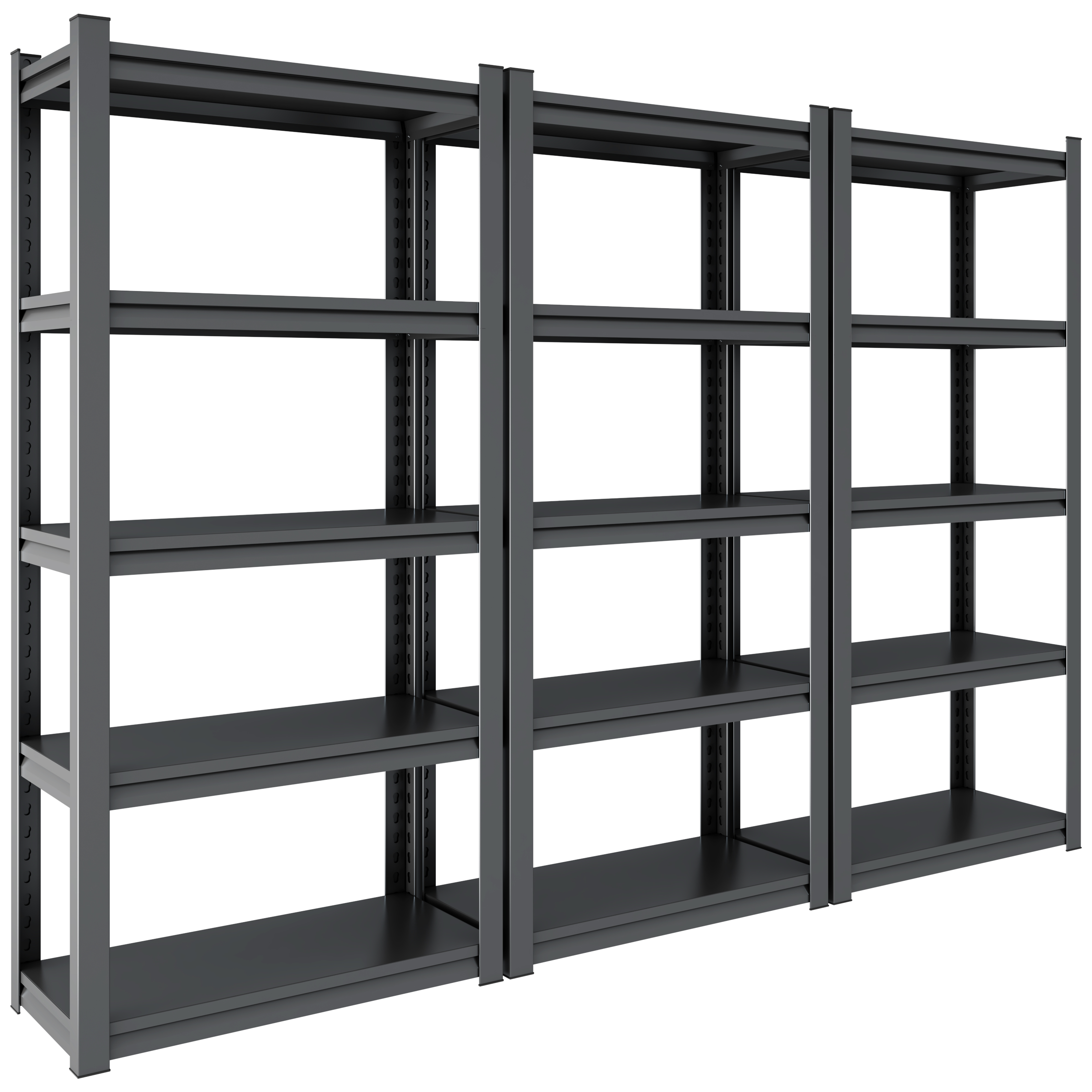 72"H  5 Tier Metal Shelves for Storage Garage Shelving 2000LBS Heavy Duty Storage Shelves Adjustable Garage Shelf Industrial Shelving Unit Storage Utility Rack,47.2"W*23.6"D*72"H,Black