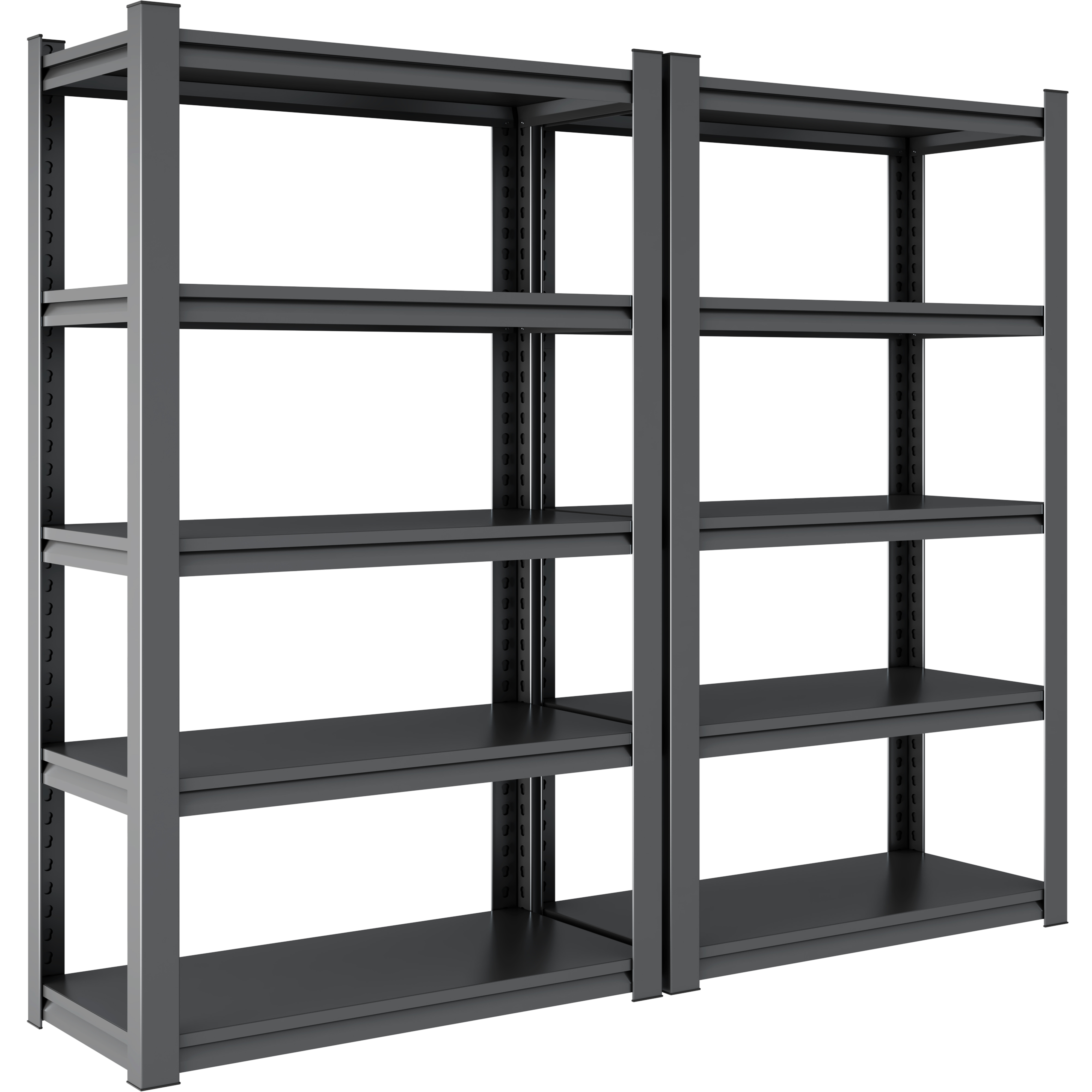 78"H  5 Tier Metal Shelves for Storage Garage Shelving 2000LBS Heavy Duty Storage Shelves Adjustable Garage Shelf Industrial Shelving Unit Storage Utility Rack,47.2"W*18"D*78"H,Black