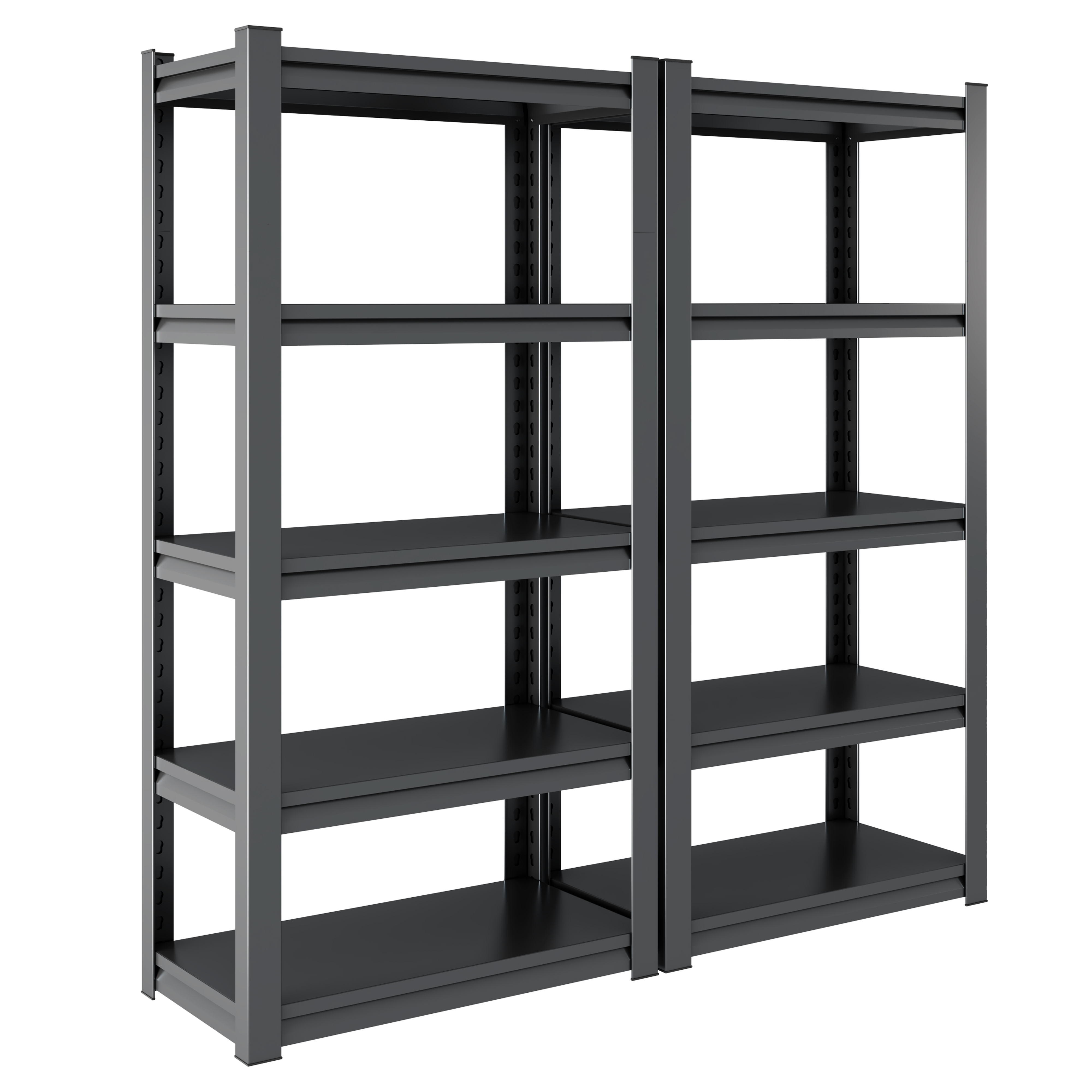 72"H  5 Tier Metal Shelves for Storage Garage Shelving 2000LBS Heavy Duty Storage Shelves Adjustable Garage Shelf Industrial Shelving Unit Storage Utility Rack,35.4"W*15.7"D*72"H,Black