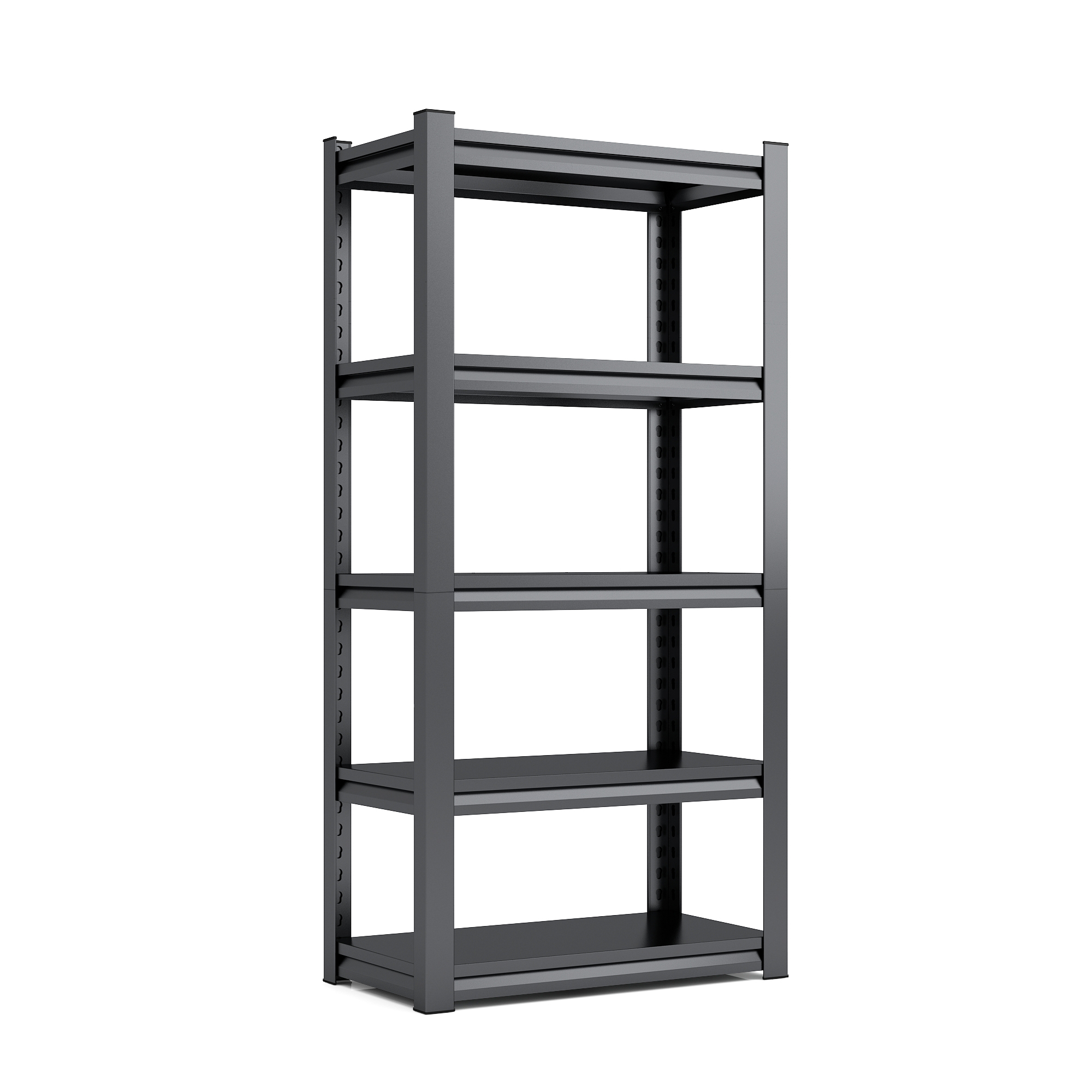 72"H  5 Tier Metal Shelves for Storage Garage Shelving 2000LBS Heavy Duty Storage Shelves Adjustable Garage Shelf Industrial Shelving Unit Storage Utility Rack,35.4"W*15.7"D*72"H,Black