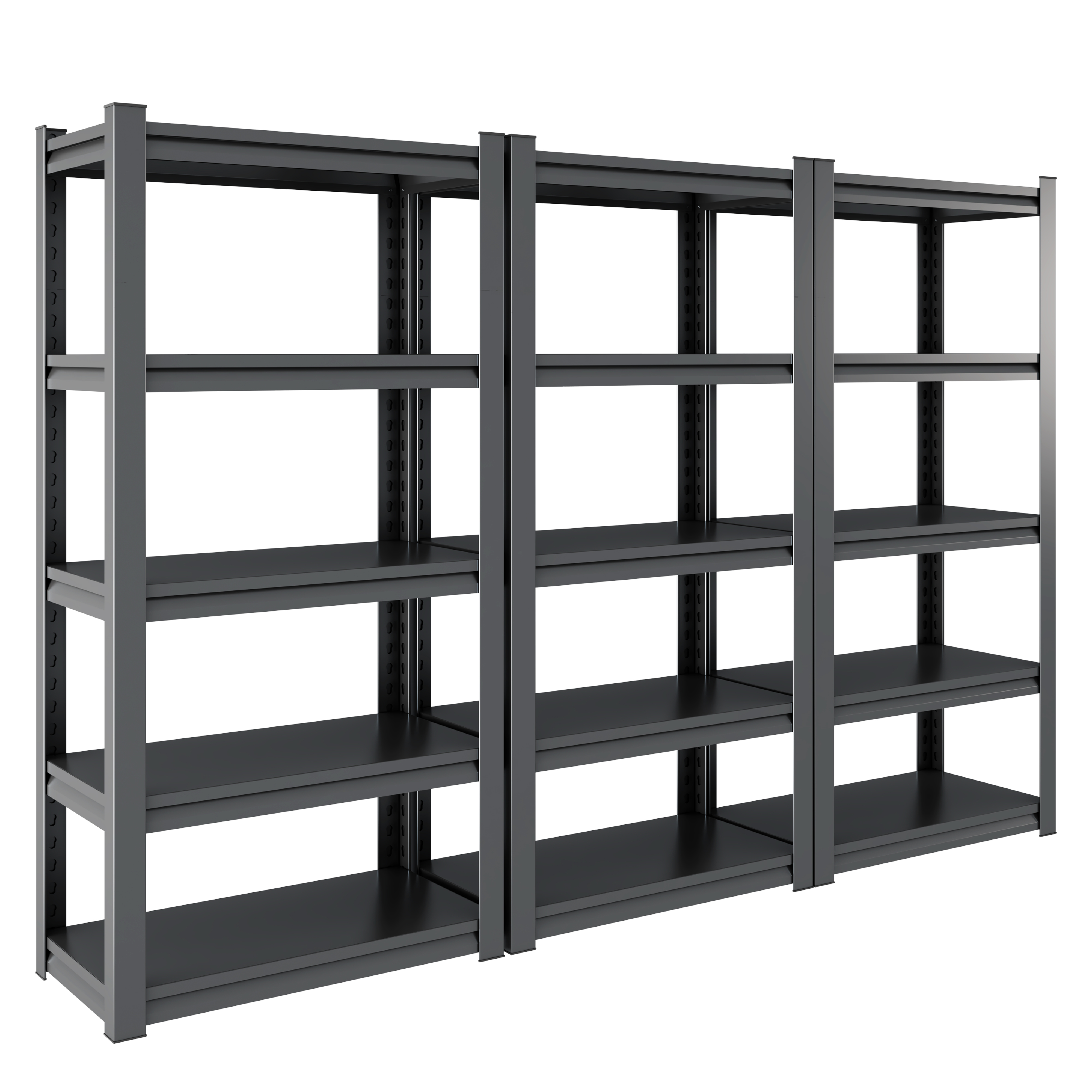 72"H  5 Tier Metal Shelves for Storage Garage Shelving 2000LBS Heavy Duty Storage Shelves Adjustable Garage Shelf Industrial Shelving Unit Storage Utility Rack,35.4"W*15.7"D*72"H,Black