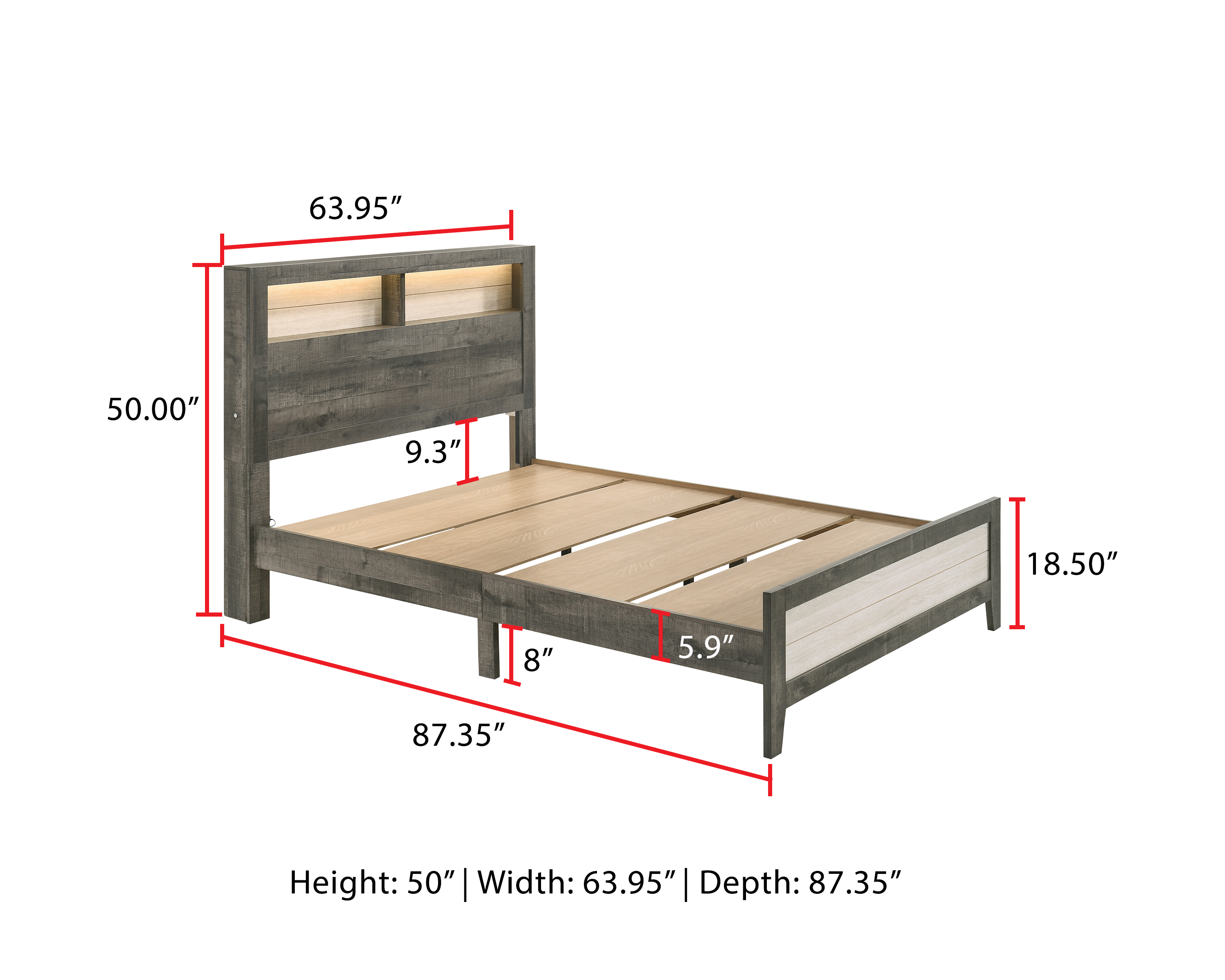 Rhett - Queen Bed In 1 Box - White