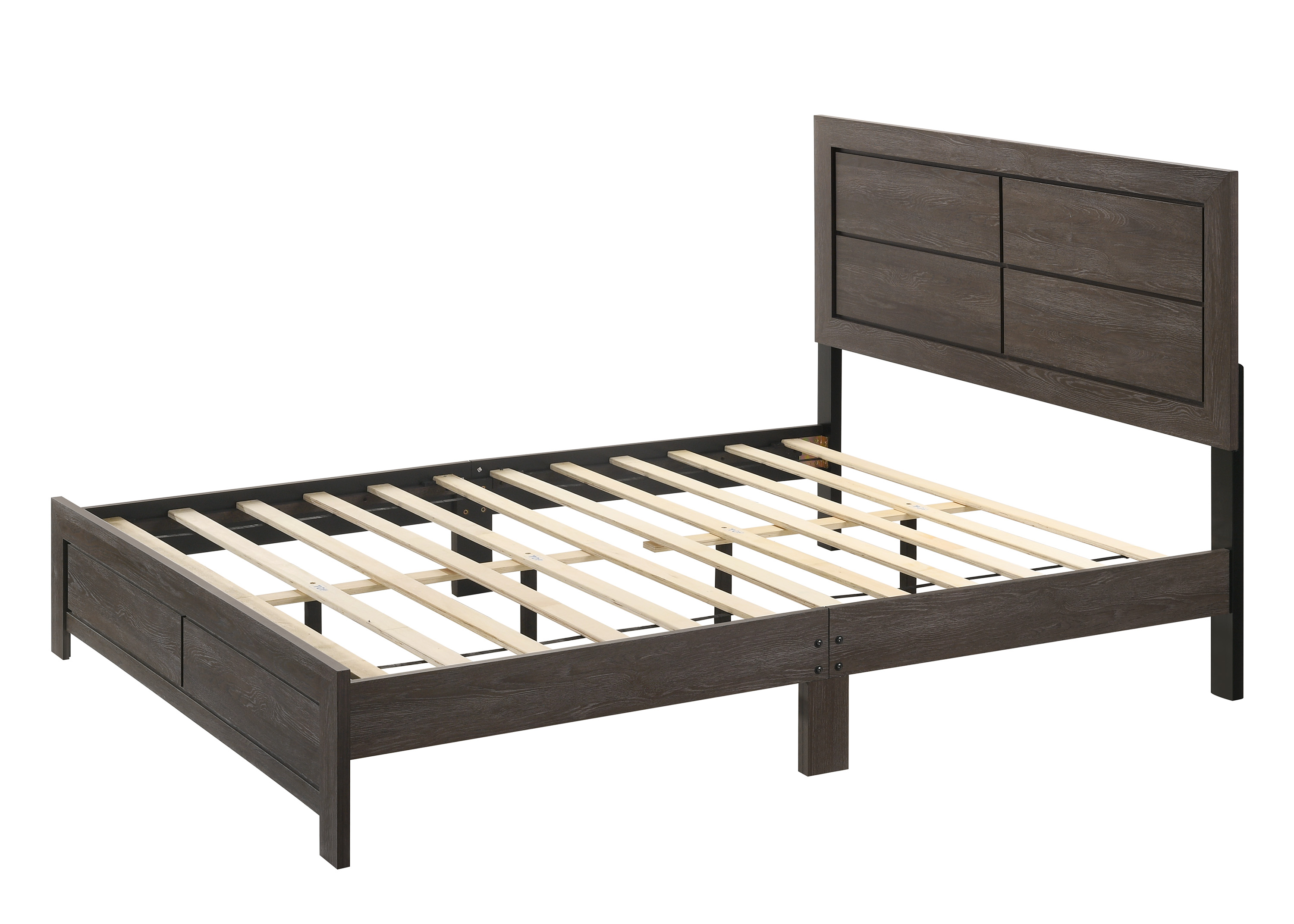 Hopkins - Queen Bed In One Box - Brown