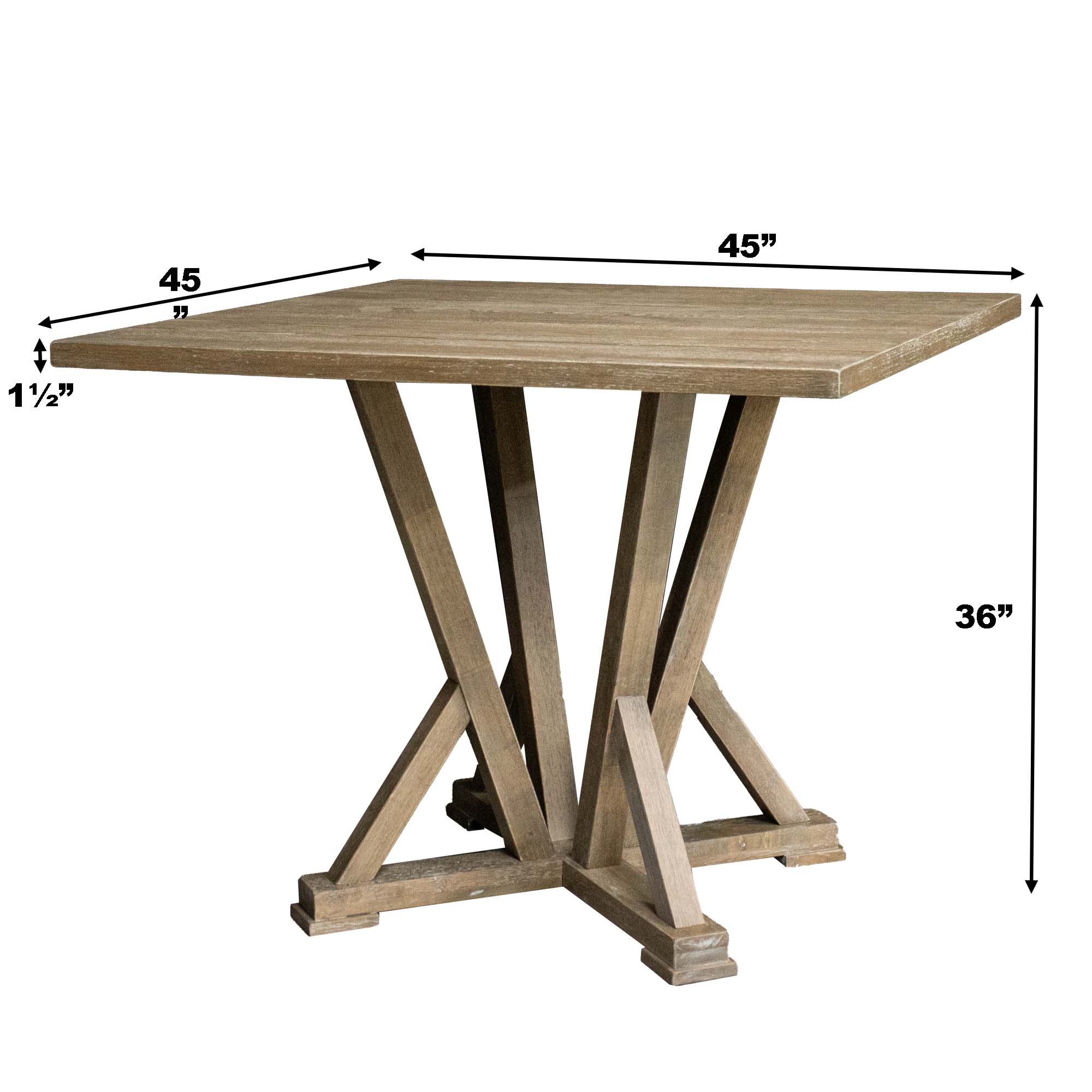 5pcs set Counter Table Set Square Counter Table Solid Wood Modern Farmhouse Rustic Look Distressed Look