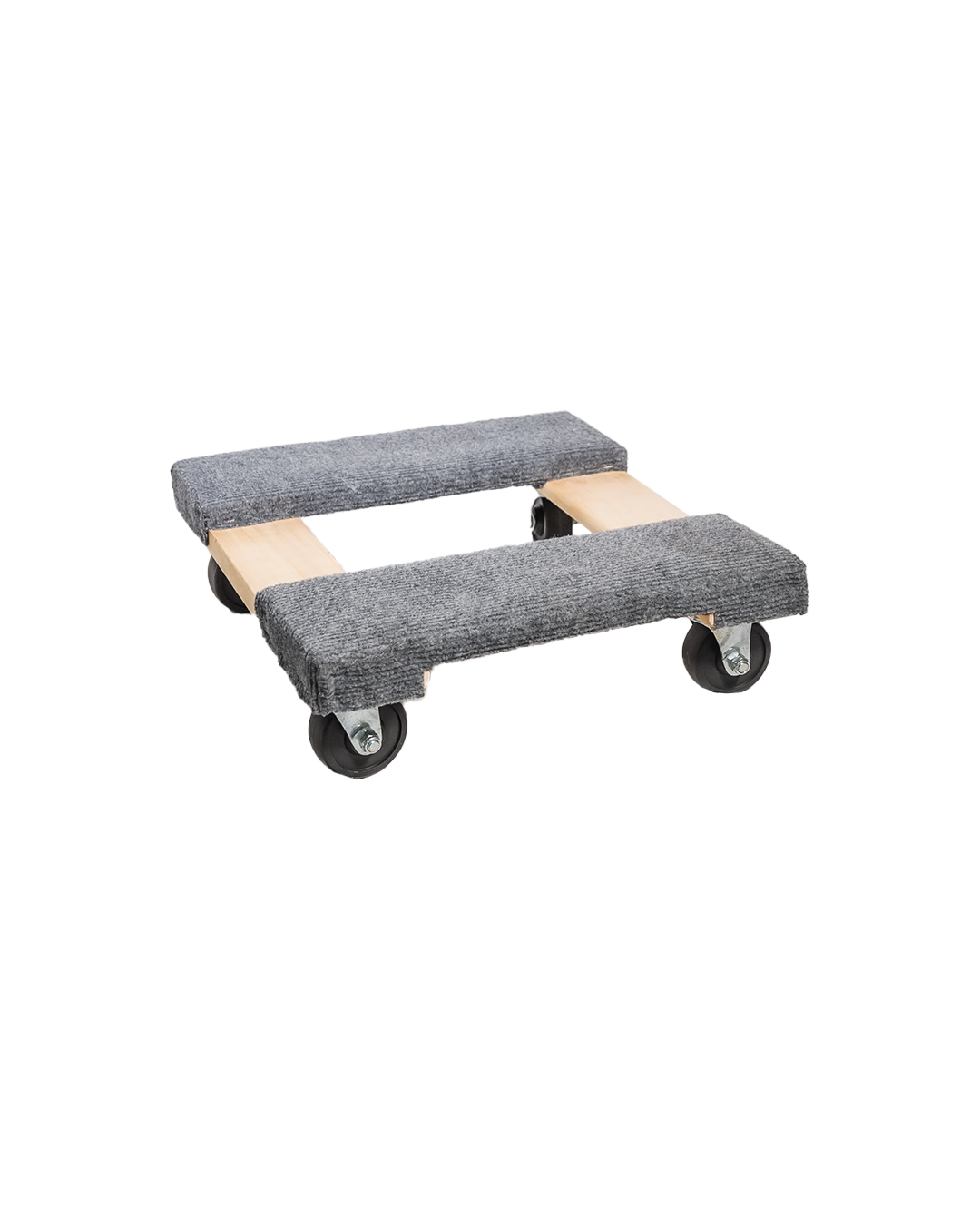 Hardwood Dolly 16" x 16" with Carpet 3" Hard Rubber Wheels