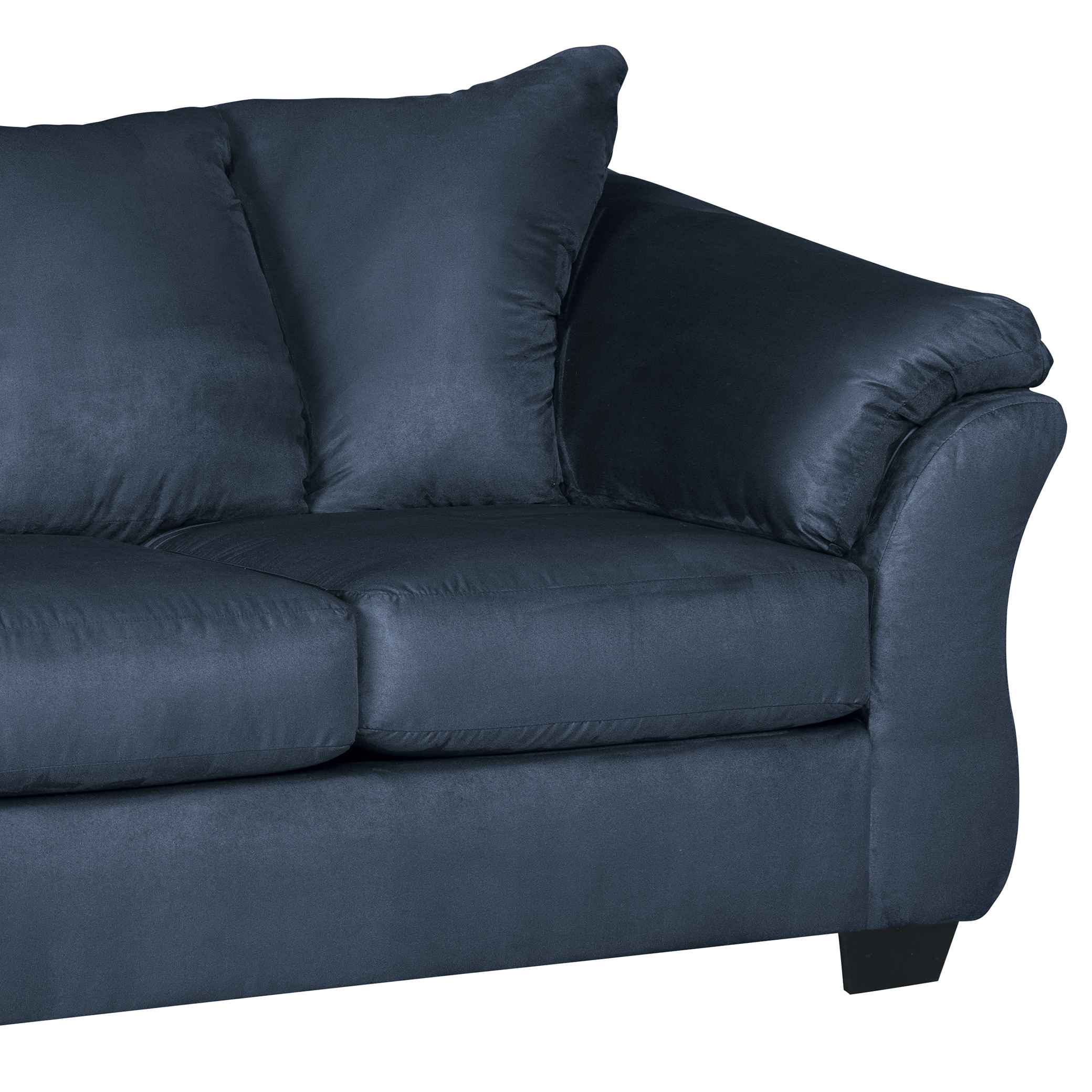 Aruca Microfiber Pillow Back Living Room Collection, Navy Blue