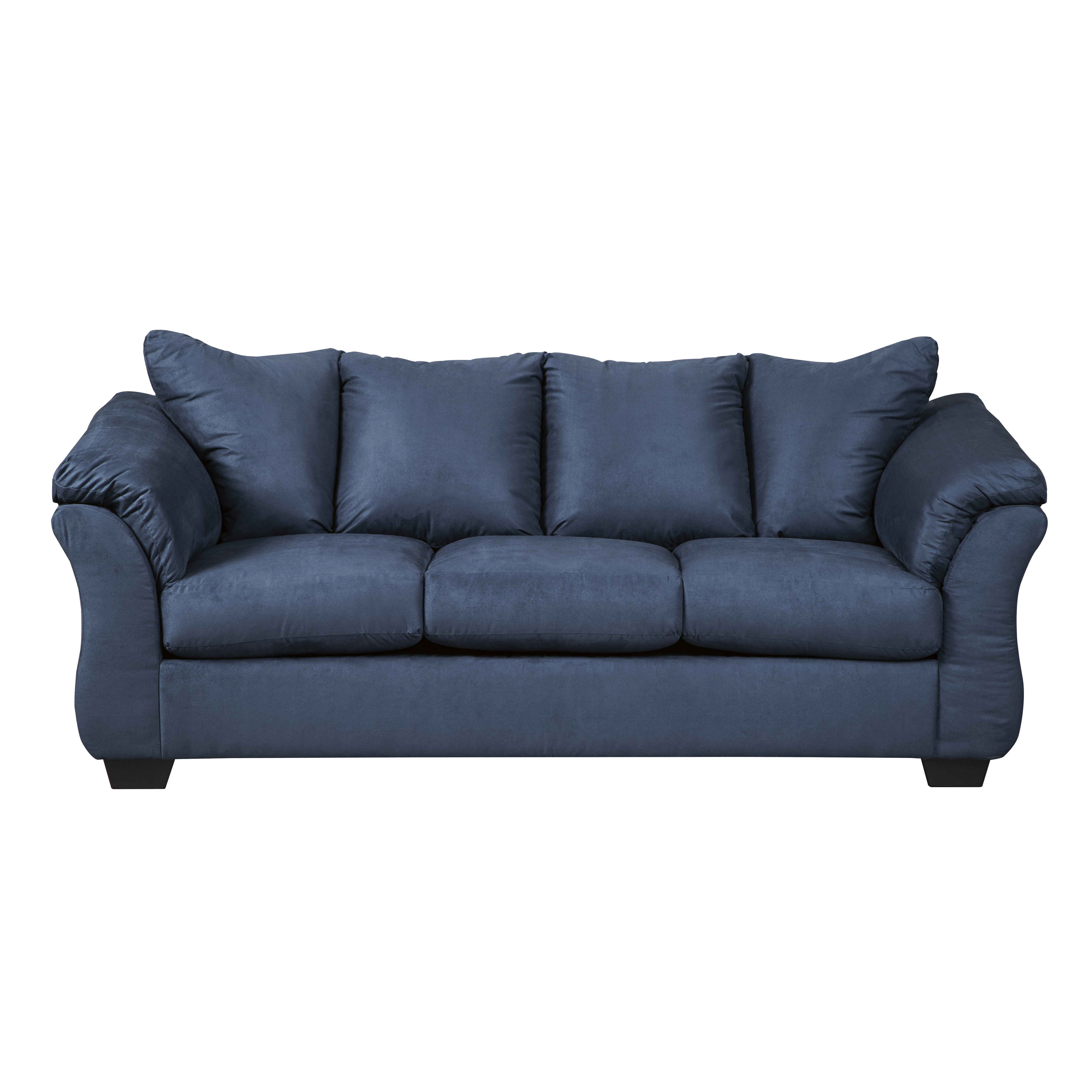 Aruca Microfiber Pillow Back Living Room Collection, Navy Blue