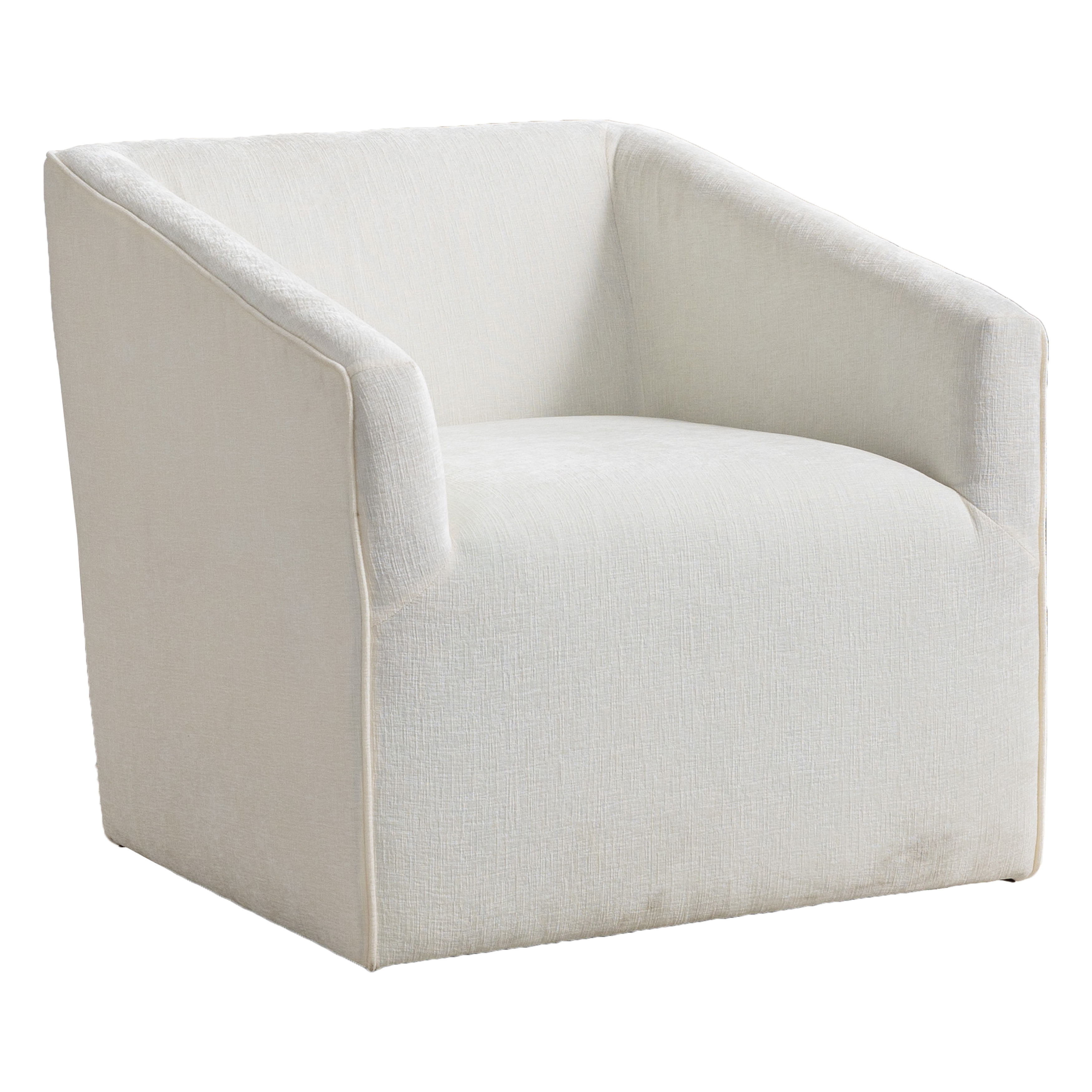 Nice Modern Upholstered Barrel Armchair, 360° Swivel