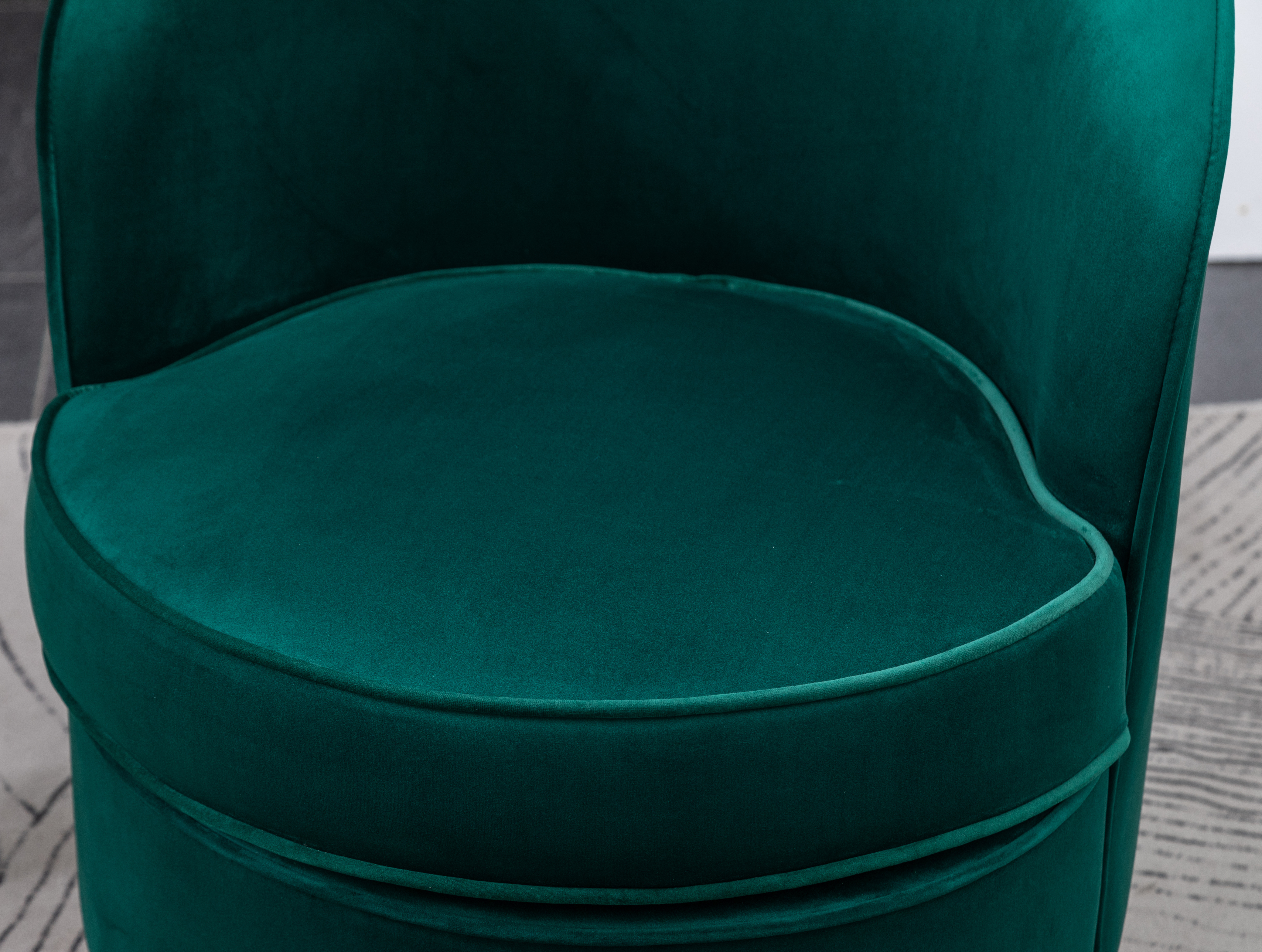 Wania Contemporary Velvet Swivel Chair, Green