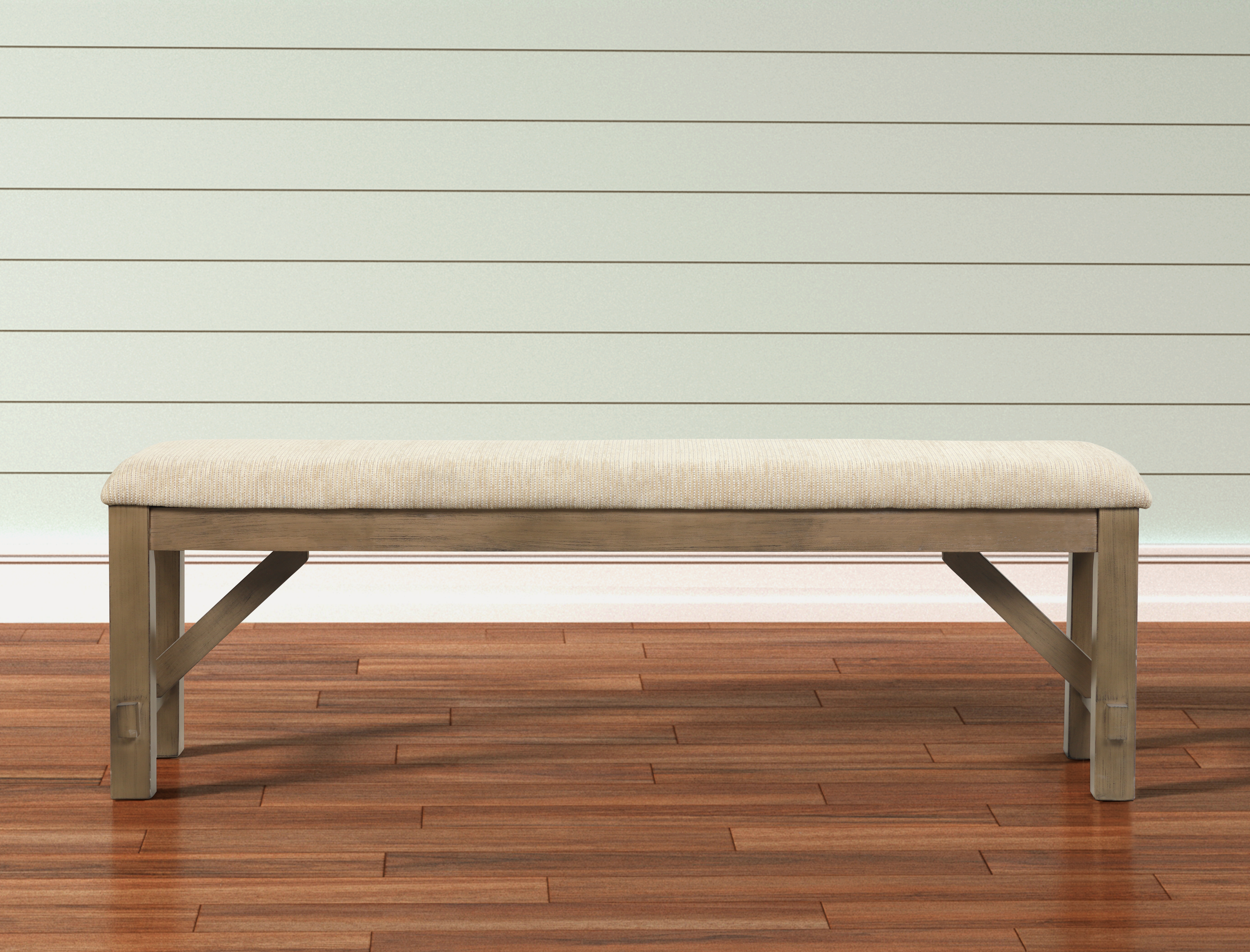 Raven Wood Fabric Upholstered Dining Bench