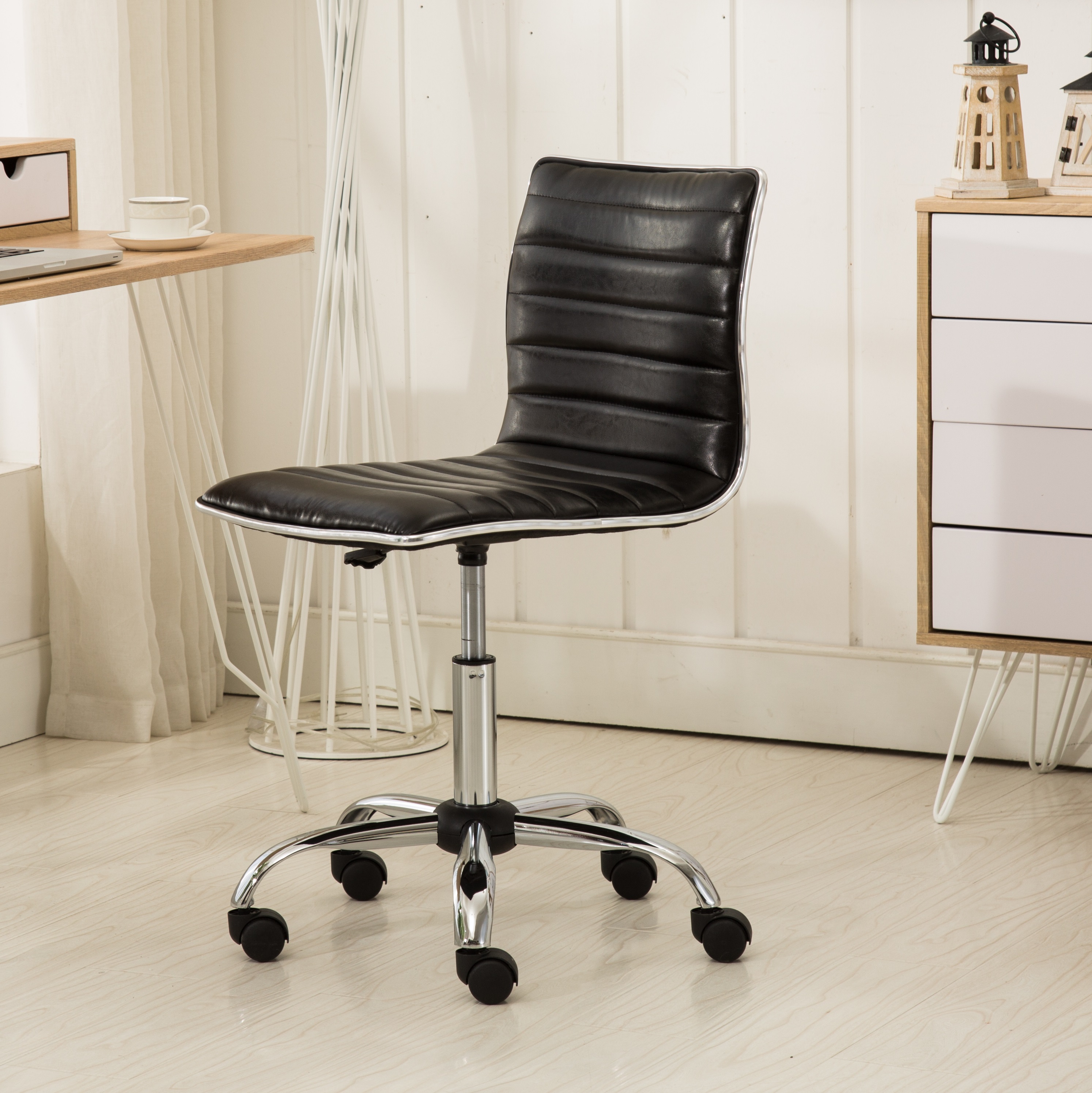 Fremo Chromel Adjustable Air Lift Office Chair, Black