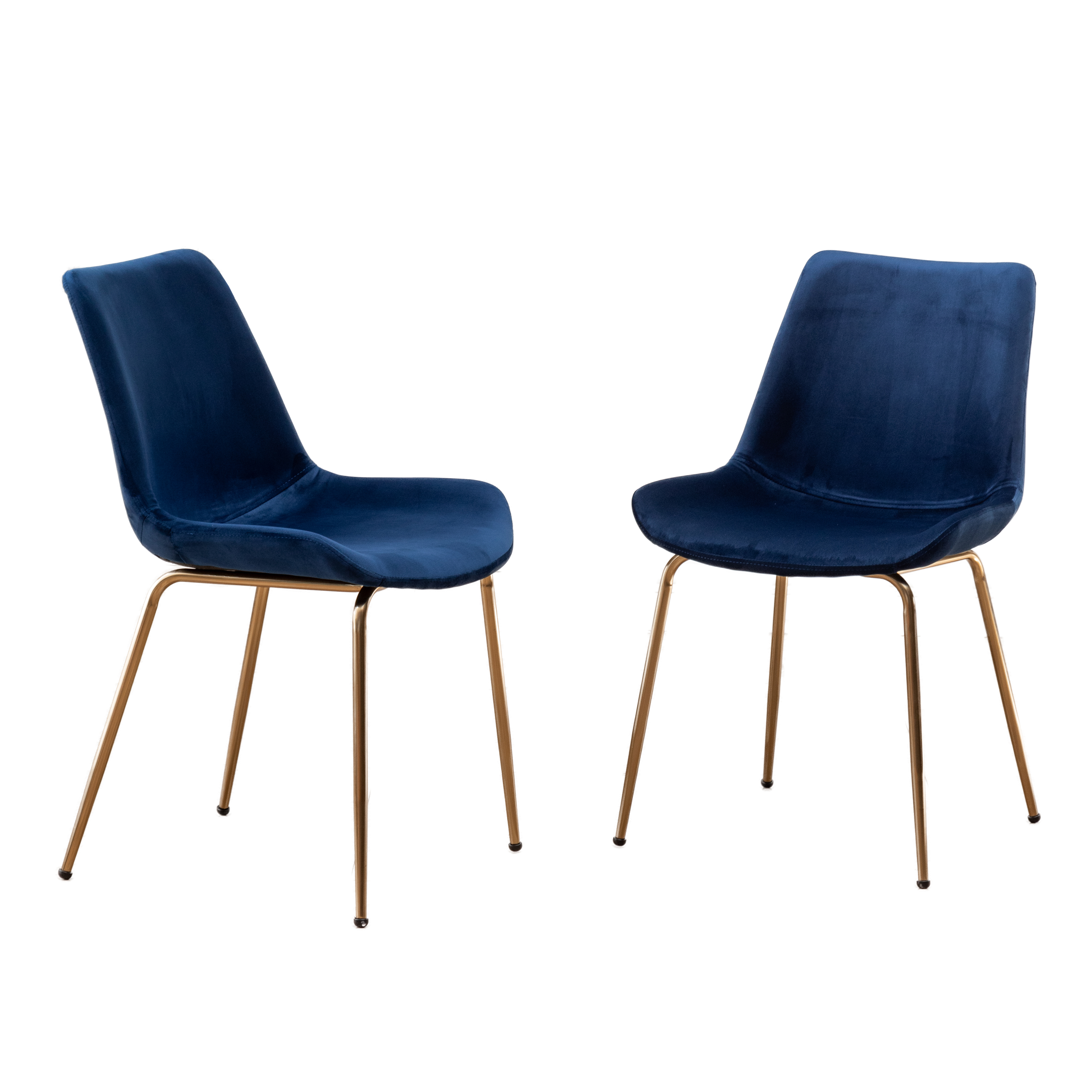 Aufurr Modern Velvet Dining Chair, Set of 2, Blue