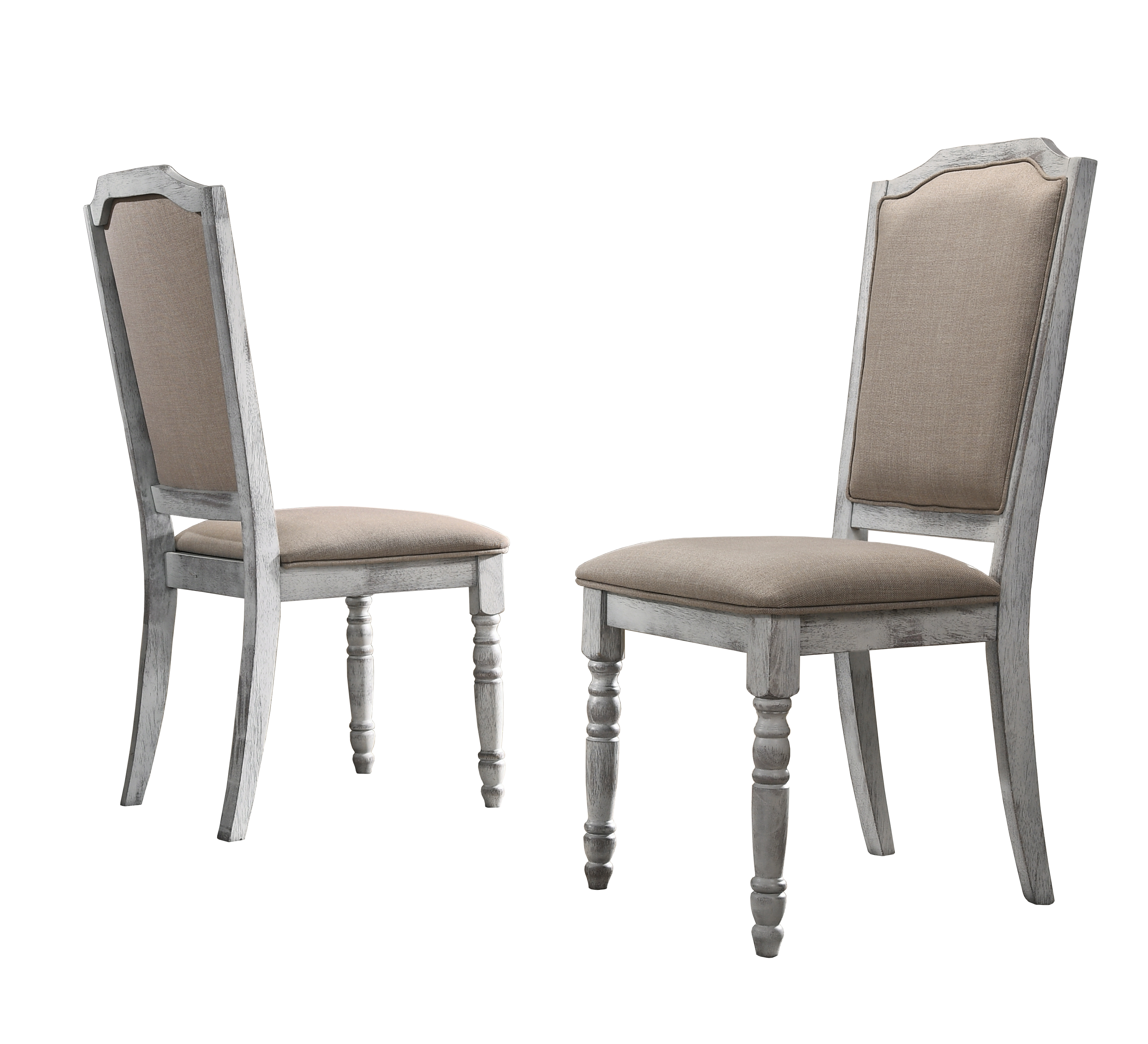 Iris Turned Leg Wood Dining Chair Set of 2