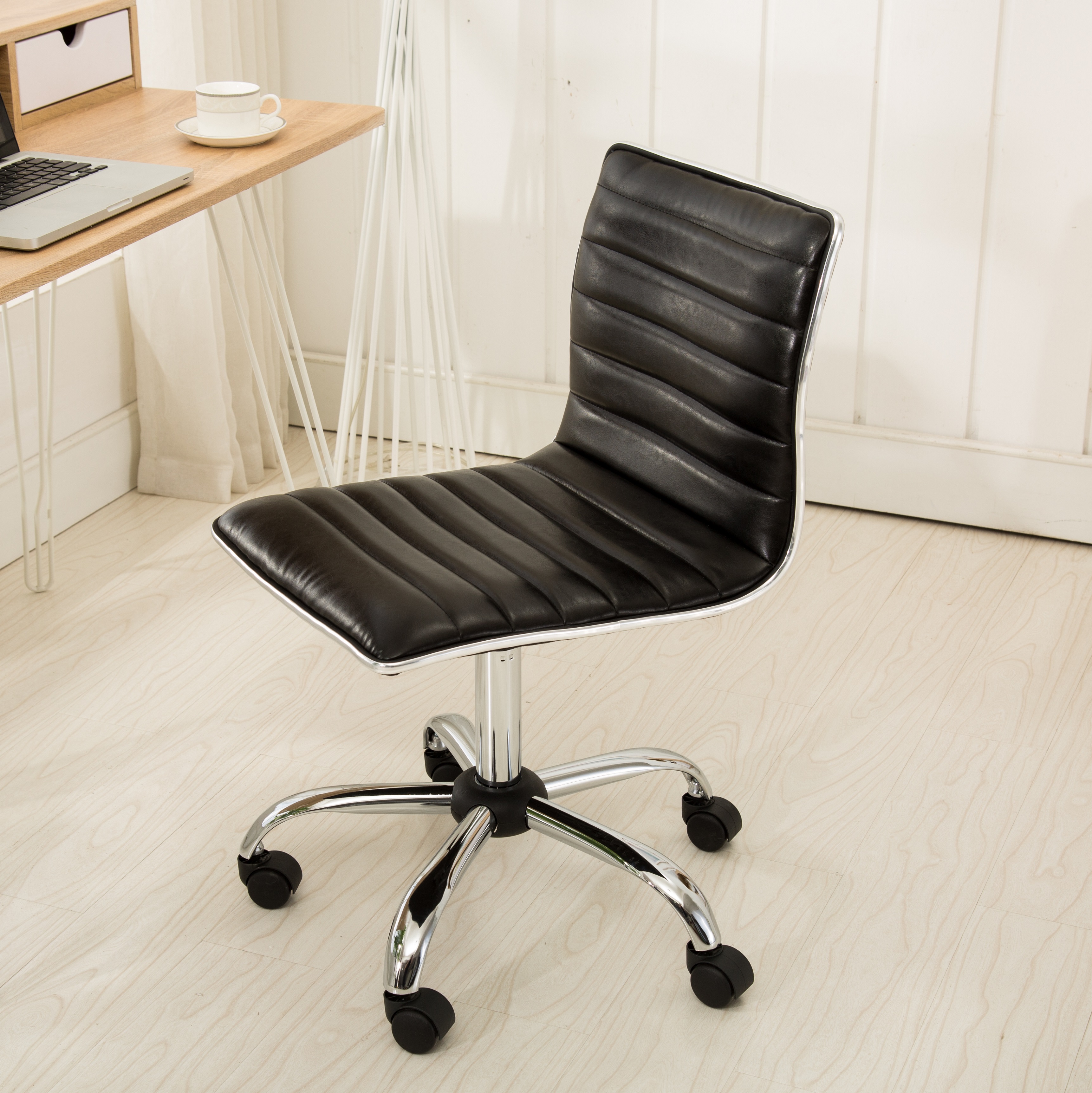 Fremo Chromel Adjustable Air Lift Office Chair, Black