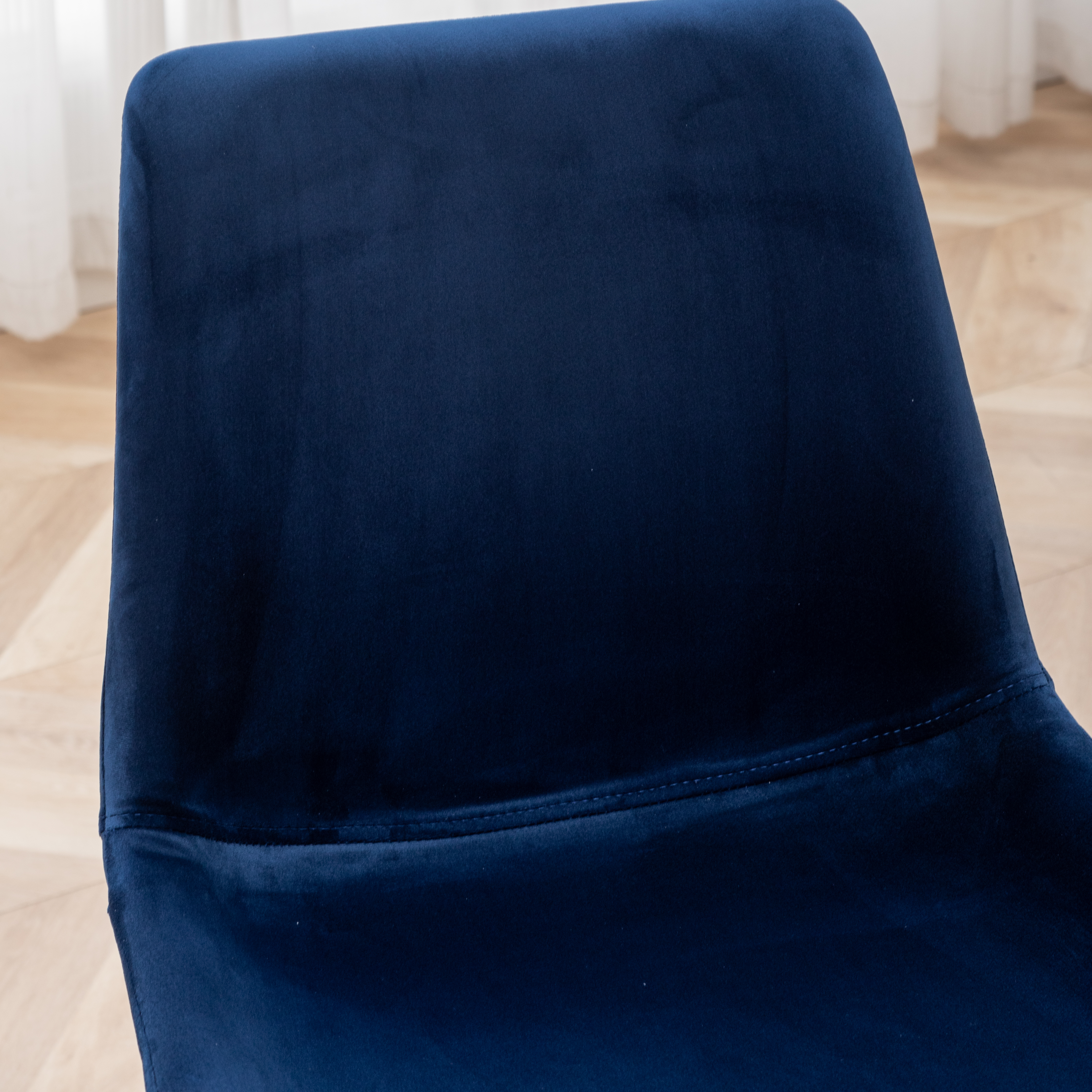 Aufurr Modern Velvet Dining Chair, Set of 2, Blue