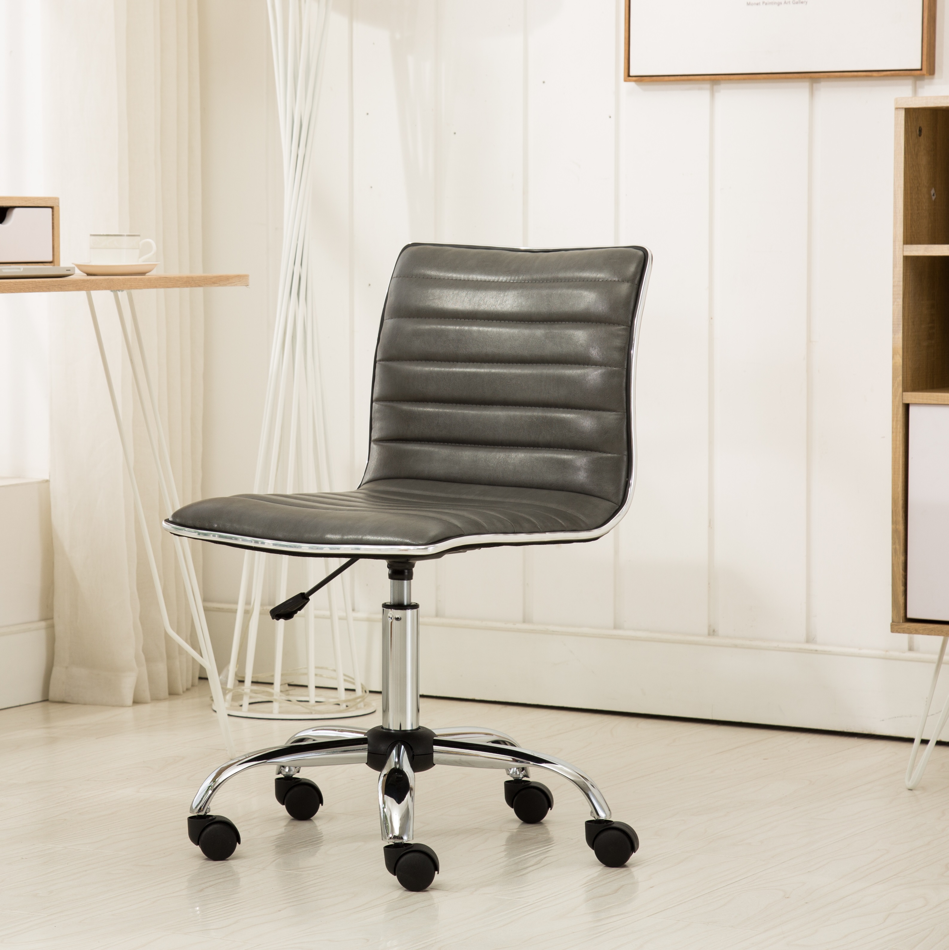 Fremo Chromel Adjustable Air Lift Office Chair, Grey