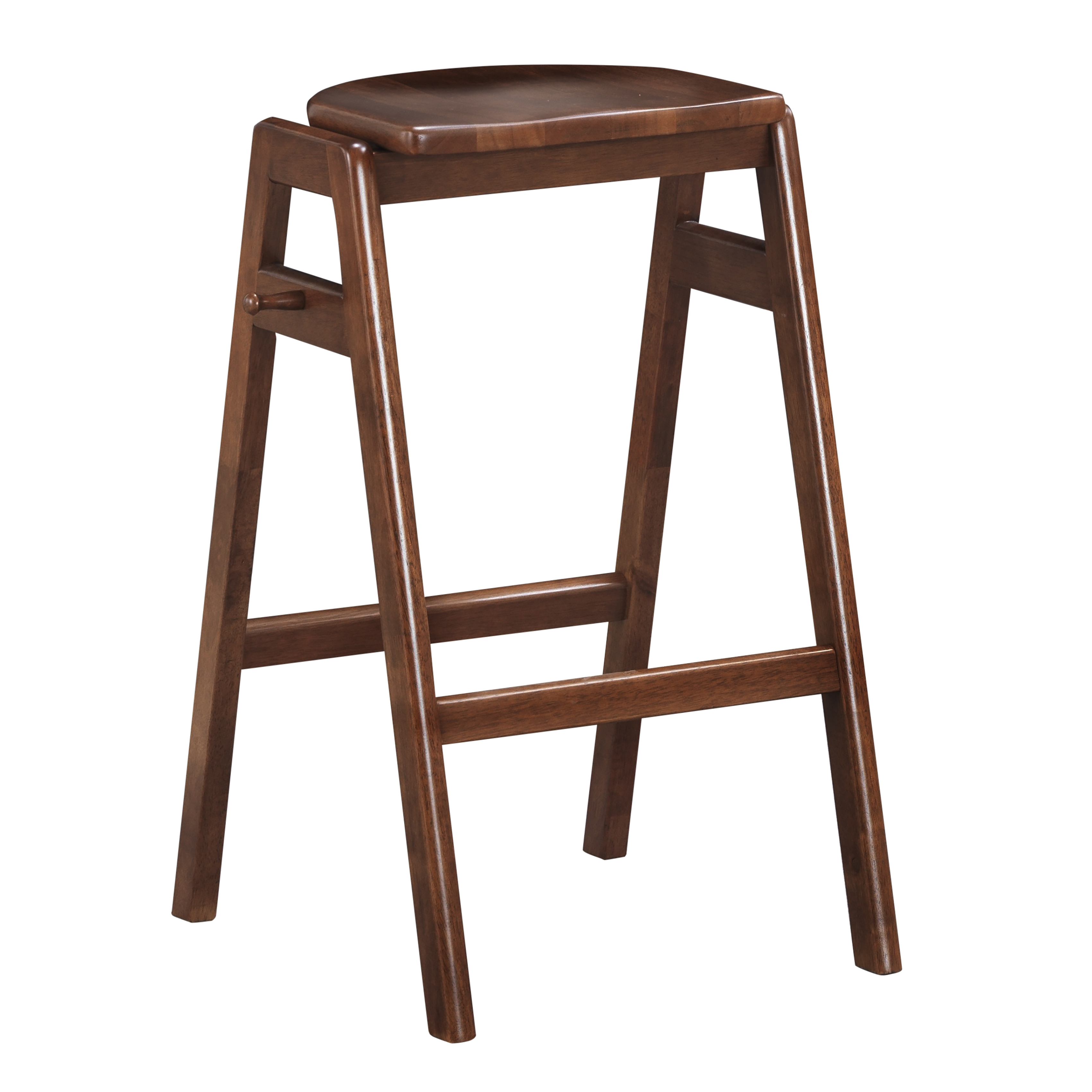 Malvern Mid-Century Modern Wood Stackable Barstools, Set of 2