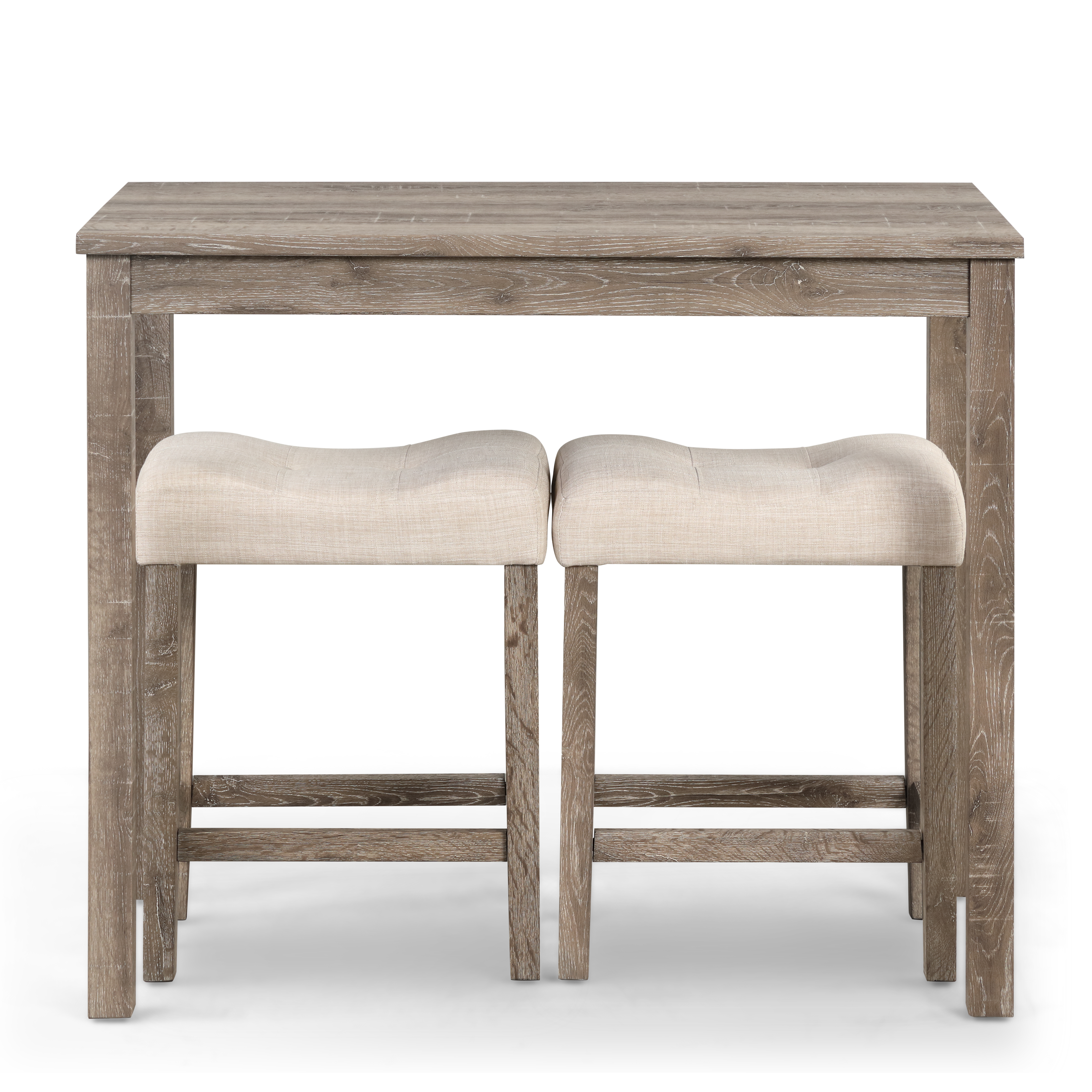 Sora Wood 3-Piece Counter Height Dining Set, Taupe