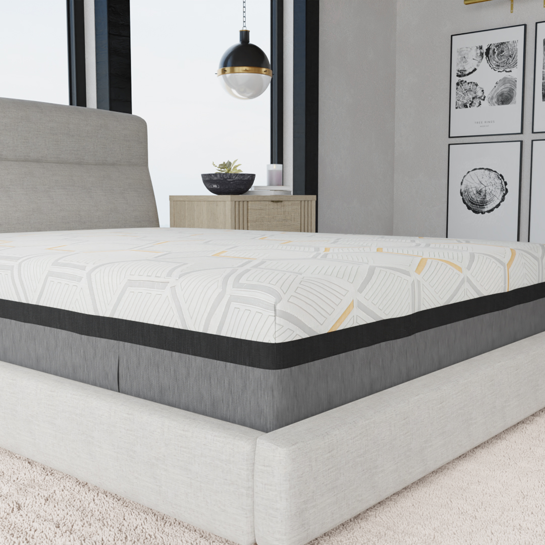 14" Hybrid Copper Gel Cooling Memory Foam Mattress with Edge Support and Air Ridge Foam Queen