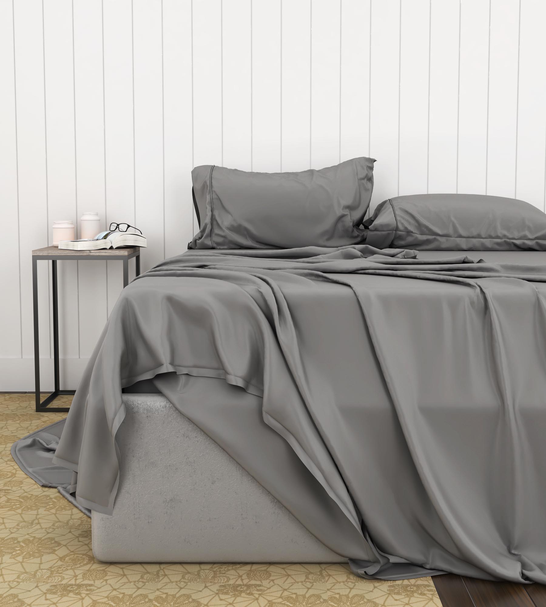 King Split Head Bamboo Cotton Sheets