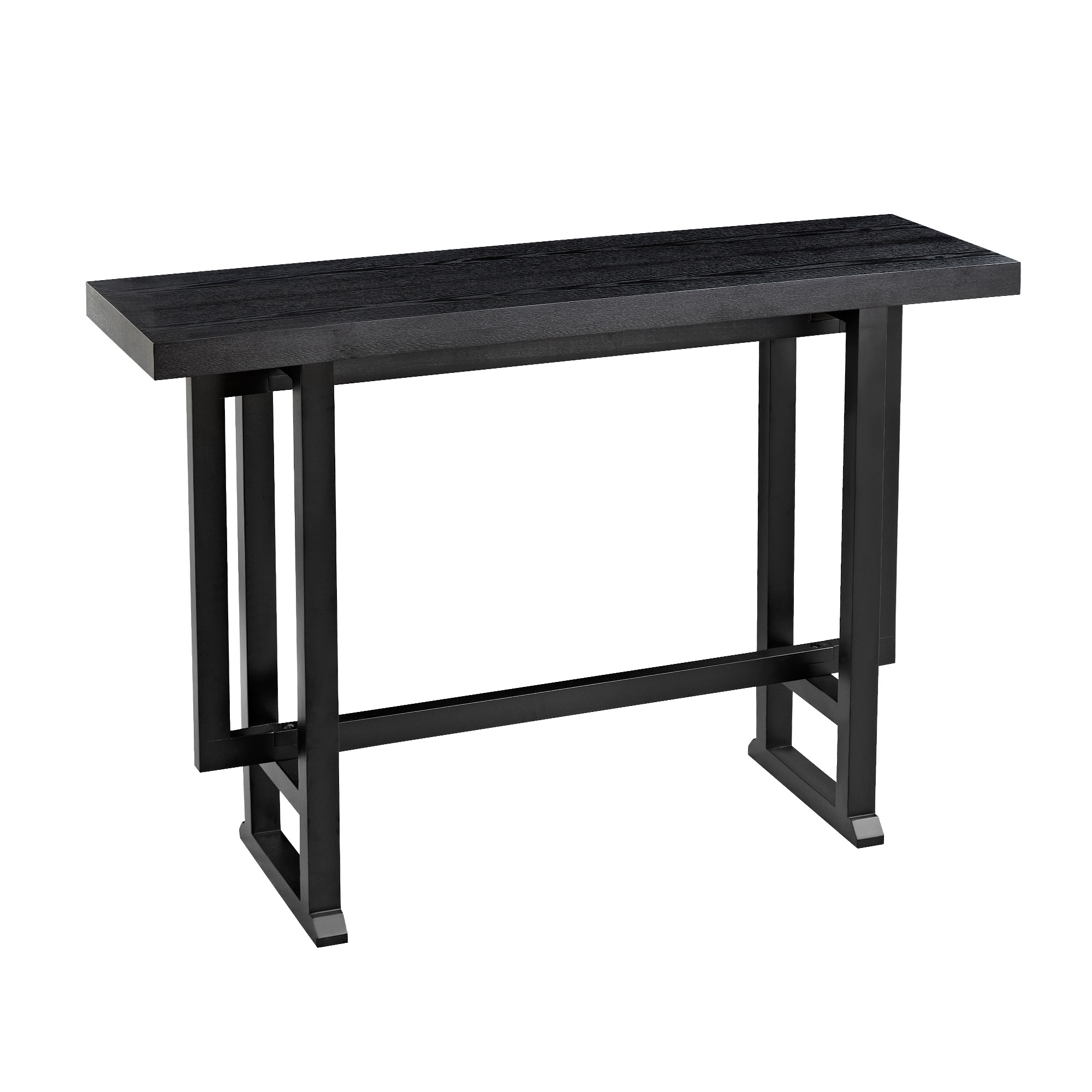 Bar Table, Extra Long Entryway Table for Entryway, Hallway, Living Room, Foyer, Corridor, Rectangular Wood High Top Kitchen Dining Table, Black