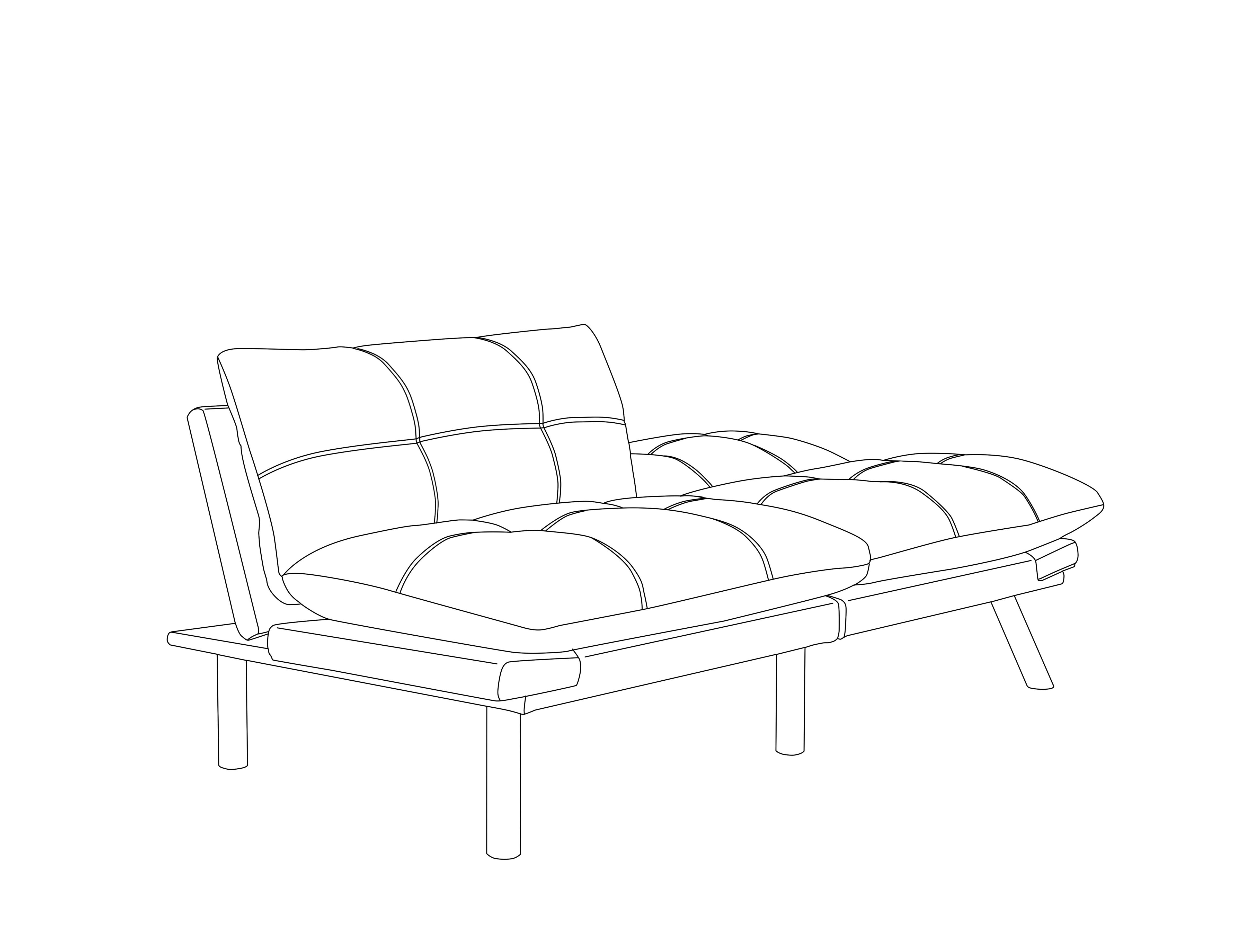 Light Grey Convertible Folding Modern sofa Bed