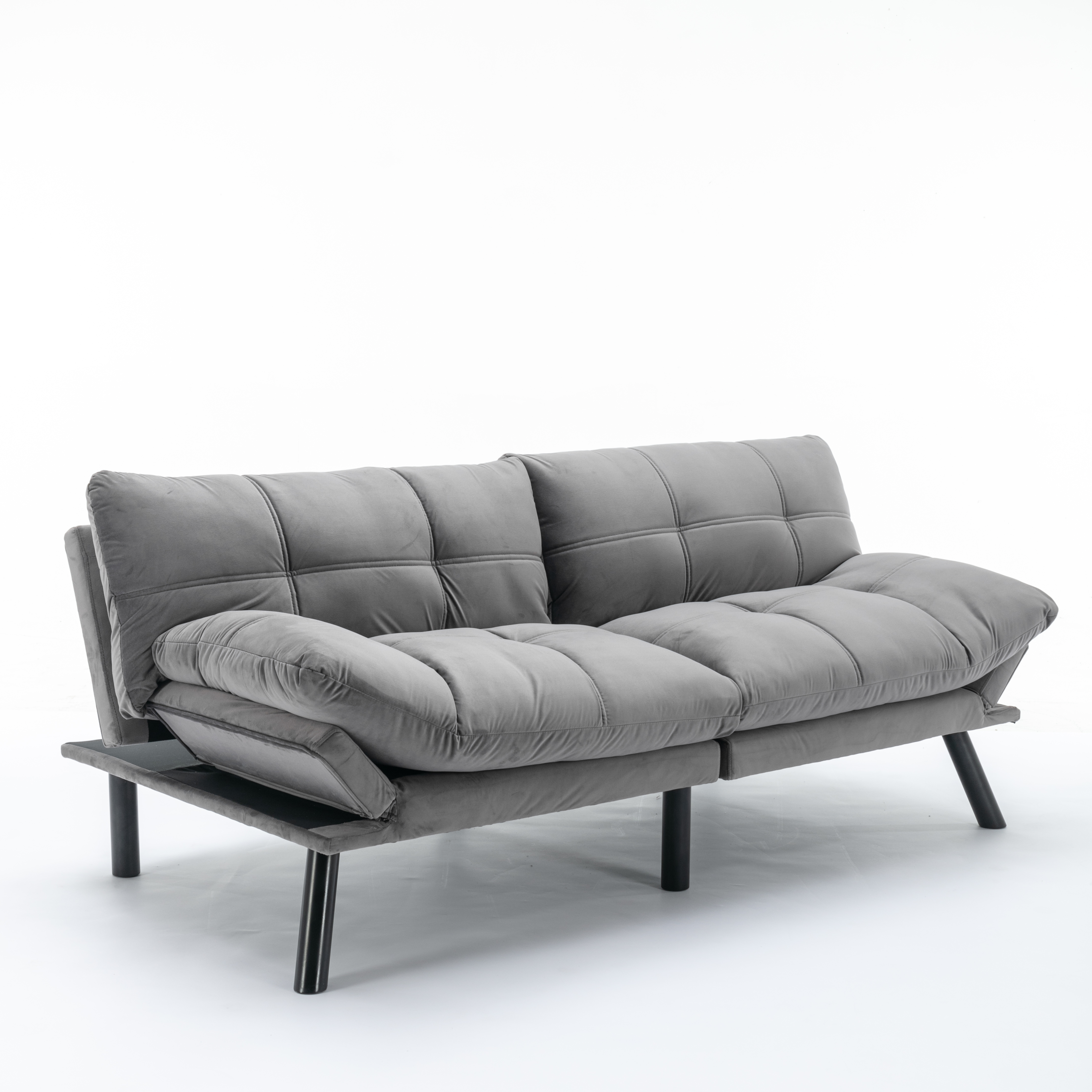 Light Grey Convertible Folding Modern sofa Bed