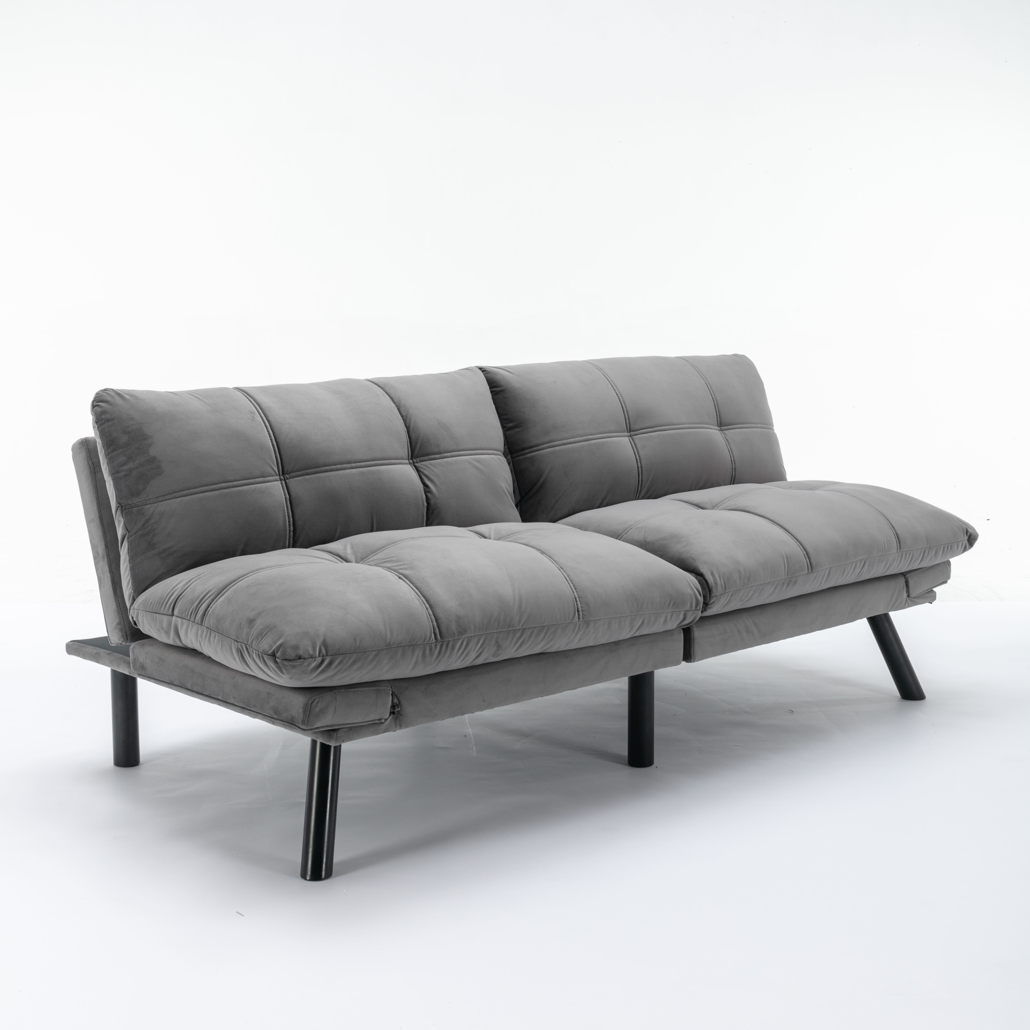 Light Grey Convertible Folding Modern sofa Bed