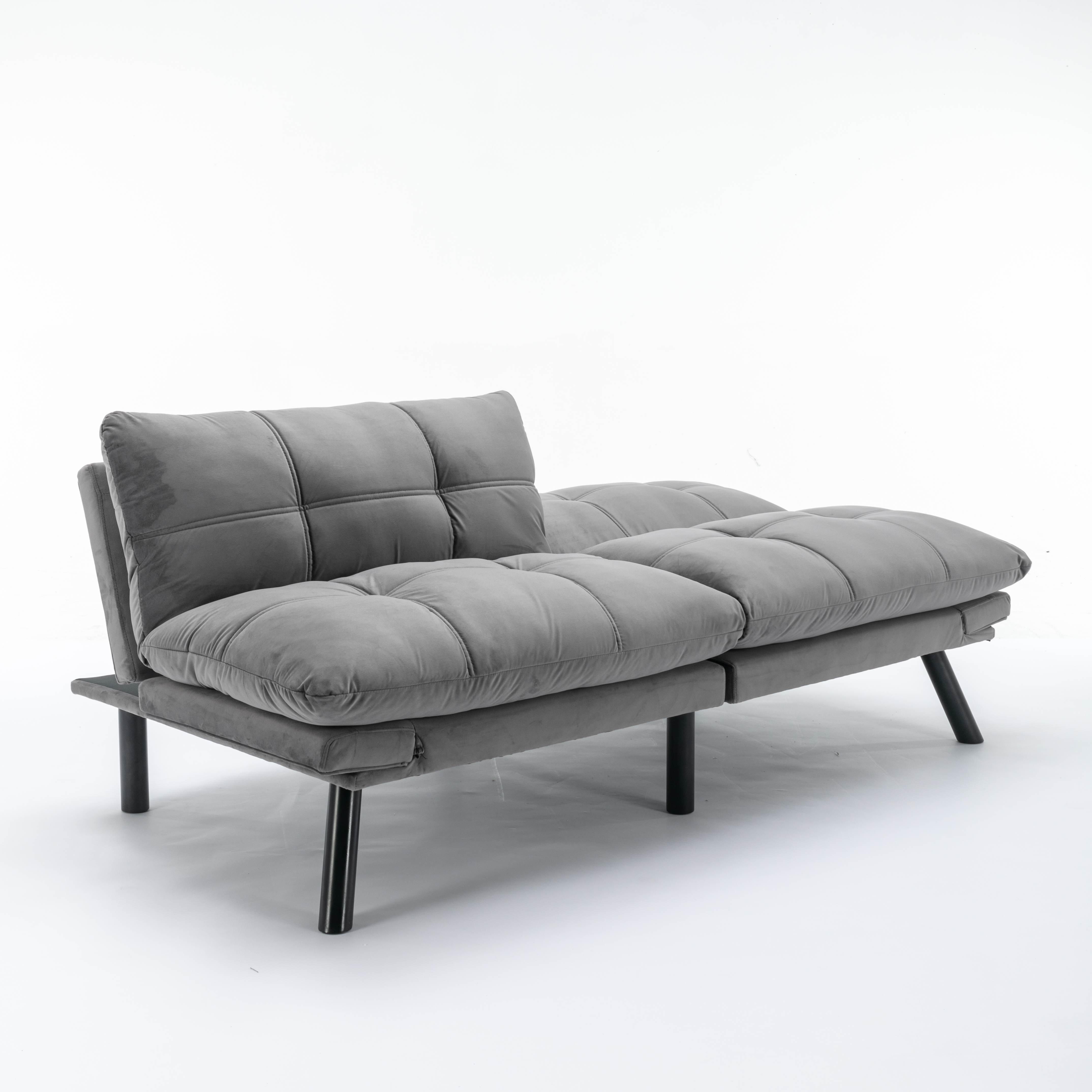 Light Grey Convertible Folding Modern sofa Bed