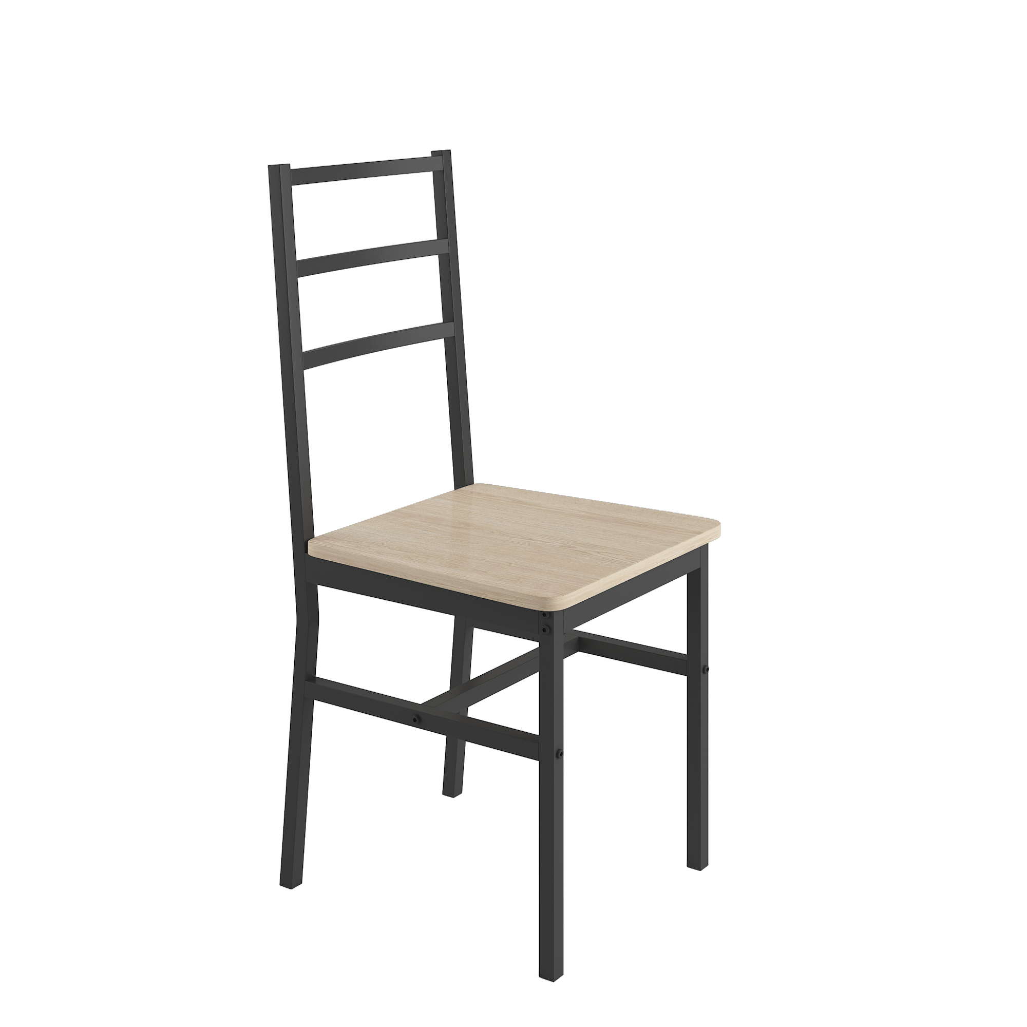 Five-piece set table and chair with backrest, industrial style, solid structure