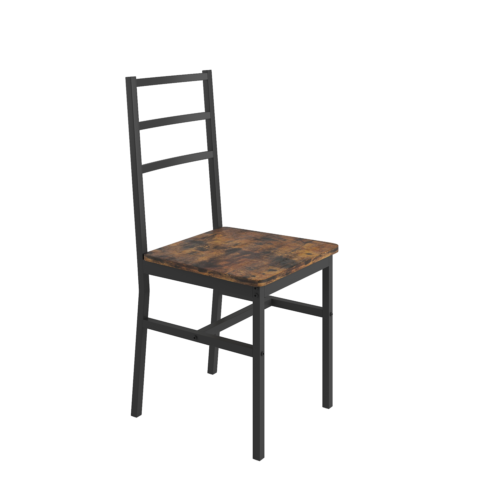 Five-piece set table and chair with backrest, industrial style, solid structure