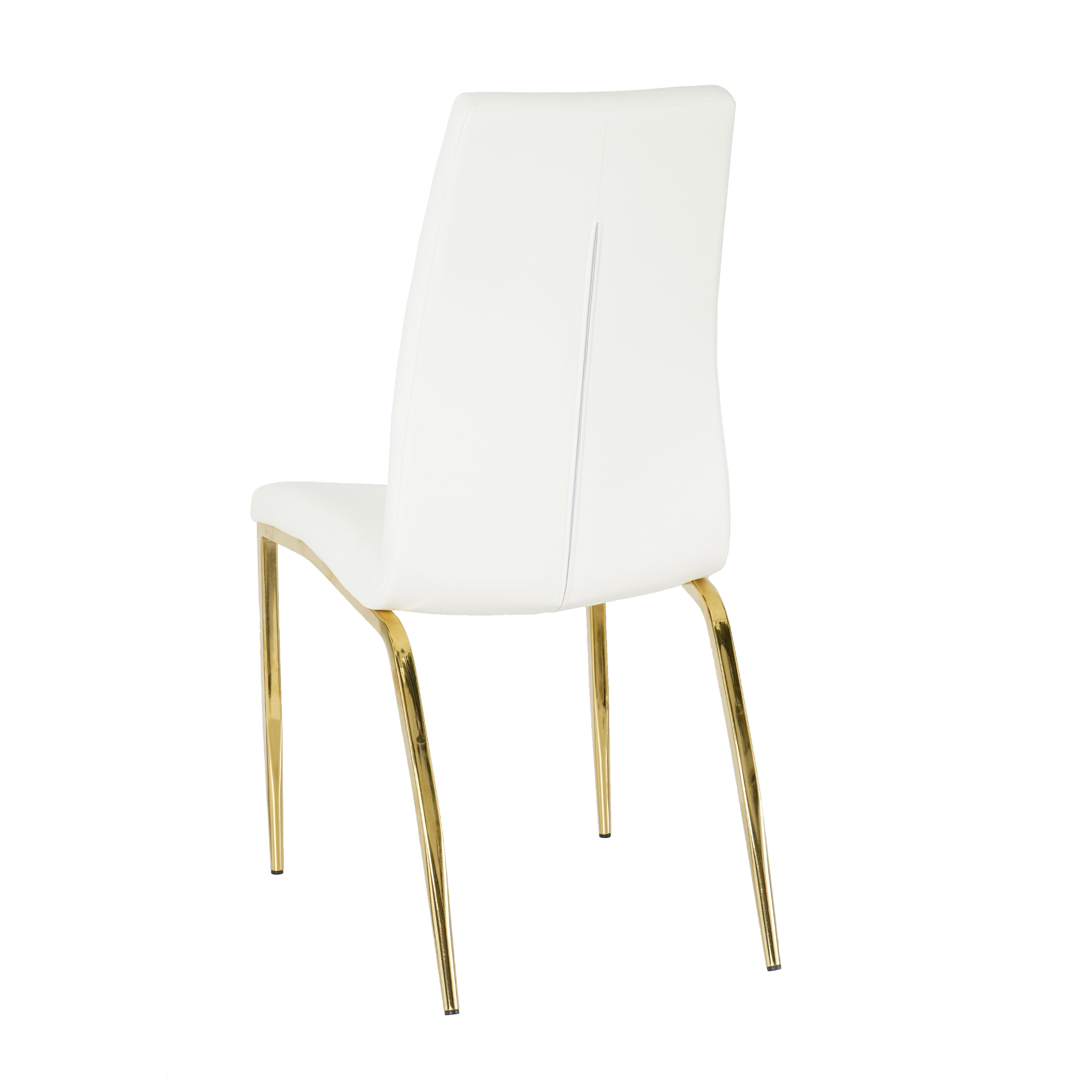 Modern Dining Chairs with Faux Leather Padded Seat Dining Living Room Chairs Upholstered Chair with gold Metal Legs Design for Kitchen, Living, Bedroom, Dining Room Side Chairs Set of 4