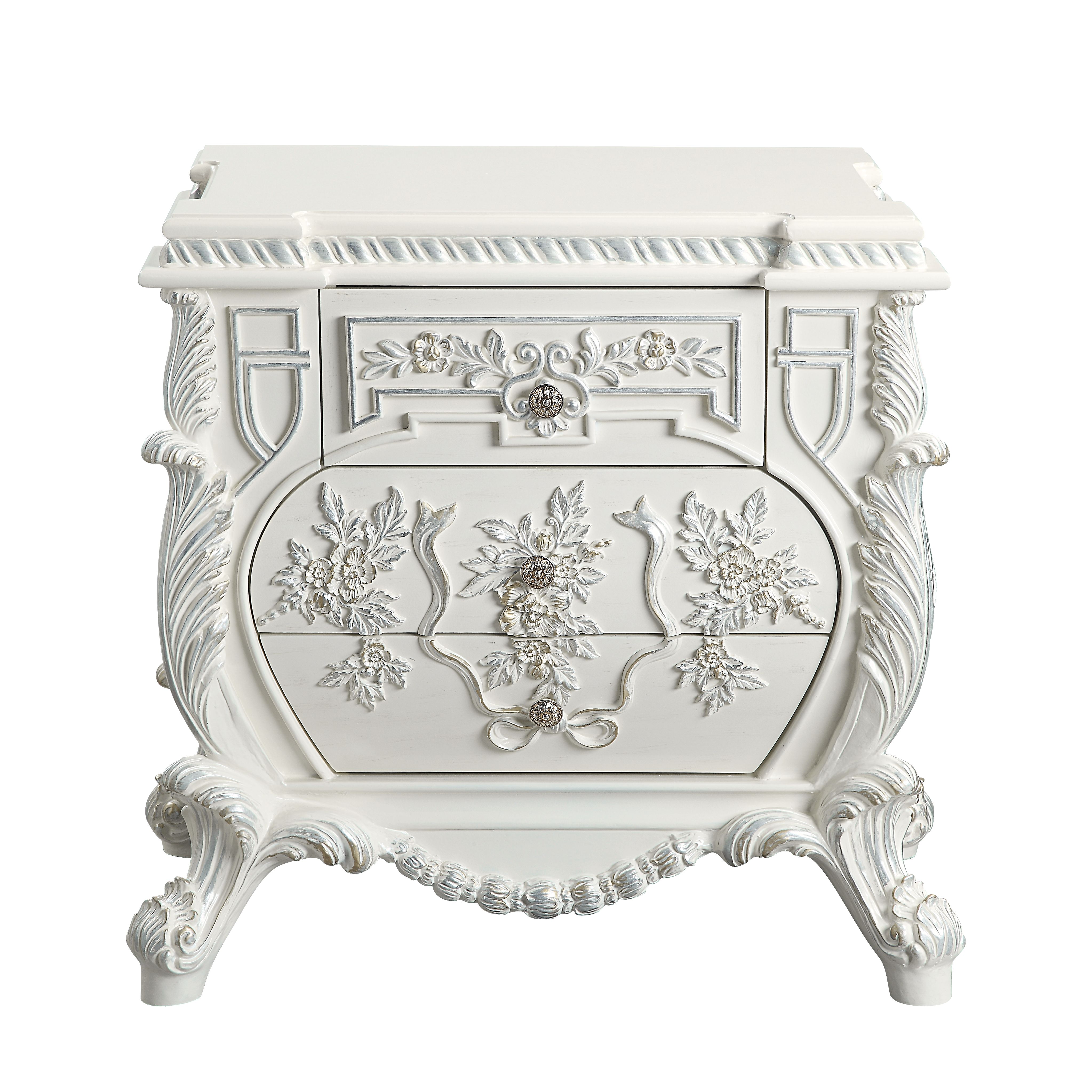 ACME Vanaheim Nightstand, Antique White Finish BD00672