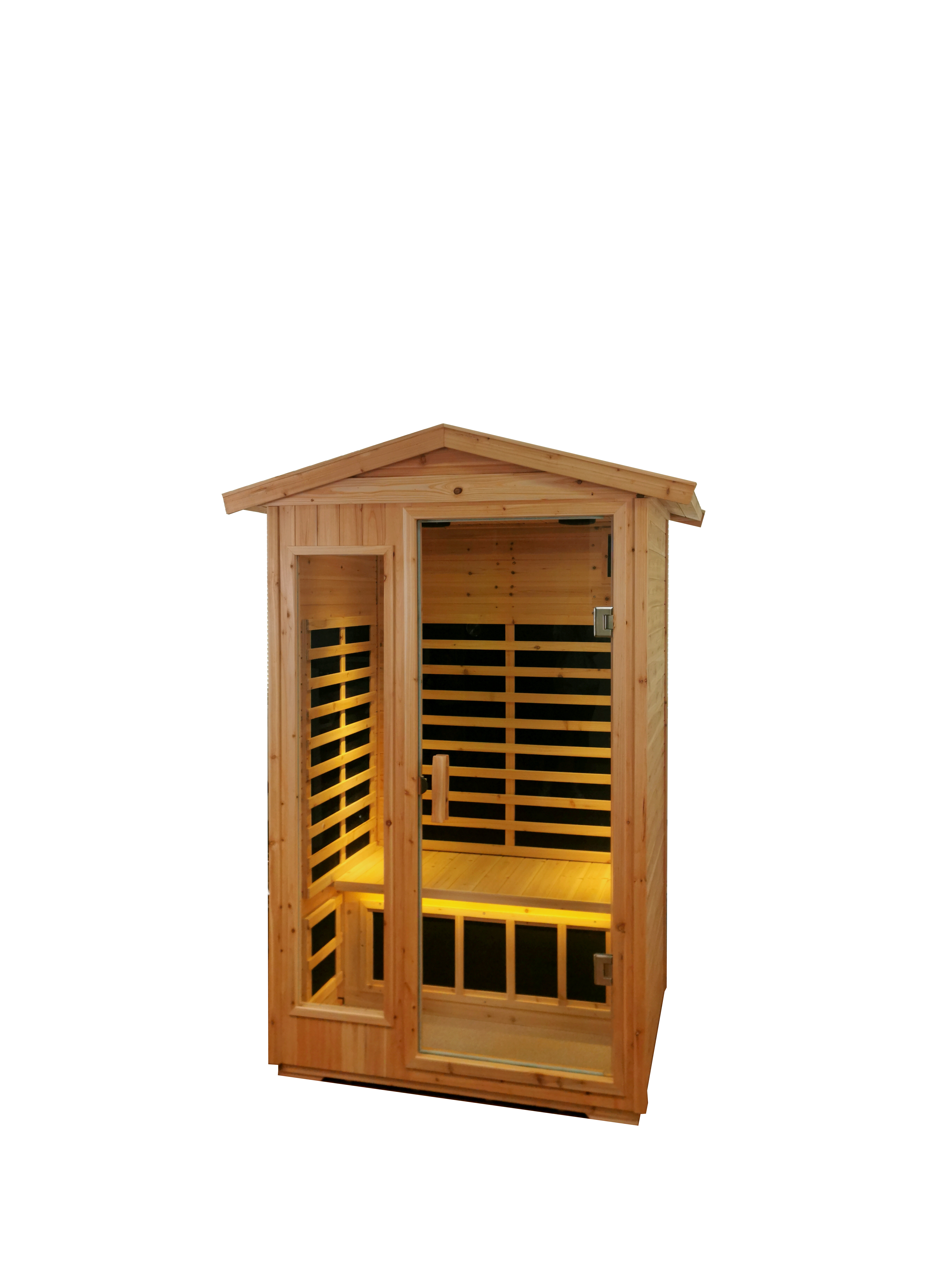 Two person Far infrared old fir outdoor sauna room (Left & Right)