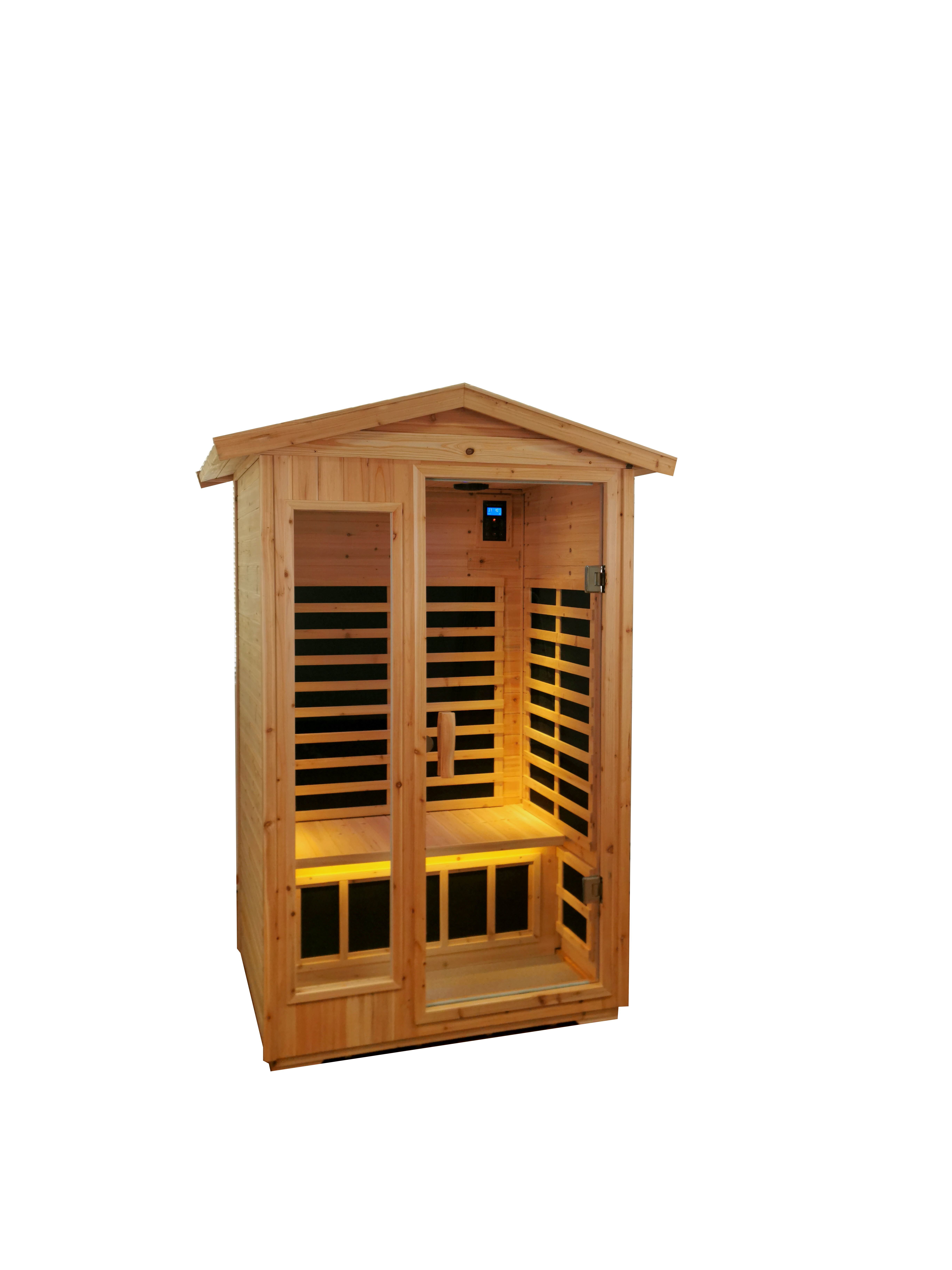 Two person Far infrared old fir outdoor sauna room (Left & Right)