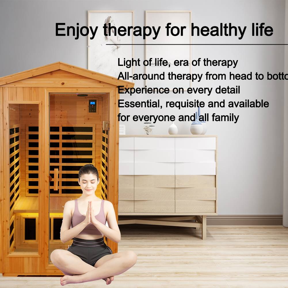 Two person Far infrared old fir outdoor sauna room (Left & Right)