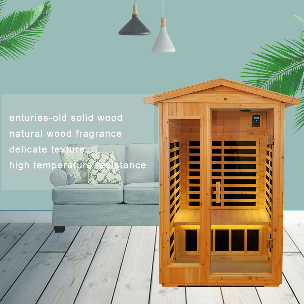 Two person Far infrared old fir outdoor sauna room (Left & Right)