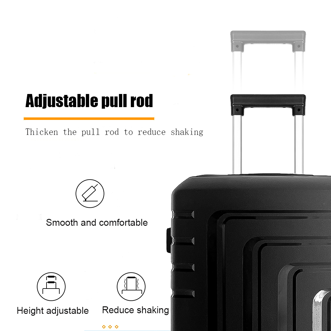 Hardshell Suitcase Spinner Wheels PP Luggage Sets Lightweight Durable Suitcase with TSA Lock,3-Piece Set (21/25/29)2305BLACK