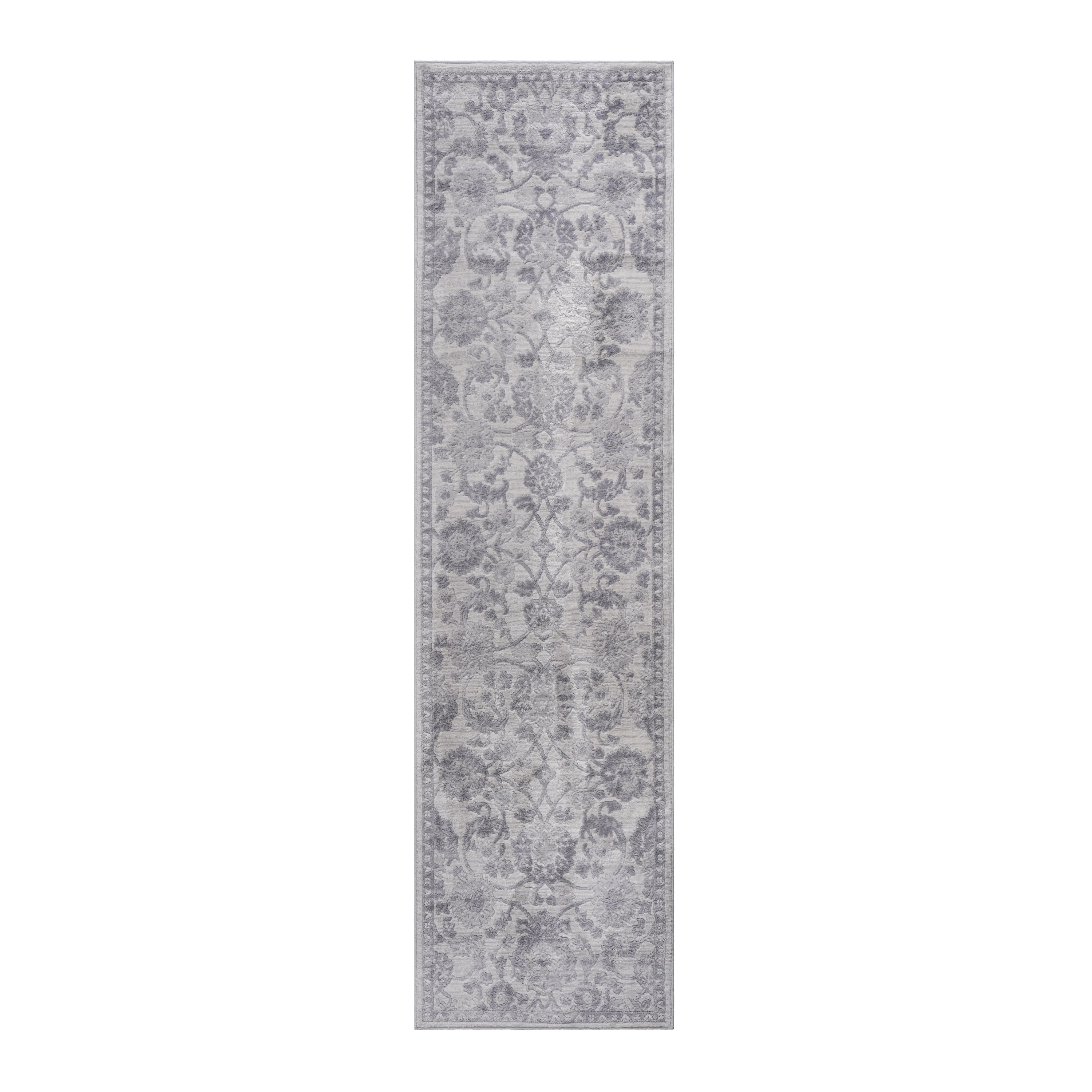 NAAR MARFI Collection 2X8 Grey/Silver/Oriental Non-Shedding Living Room Bedroom Dining Home Office Stylish and Stain Resistant Area Rug