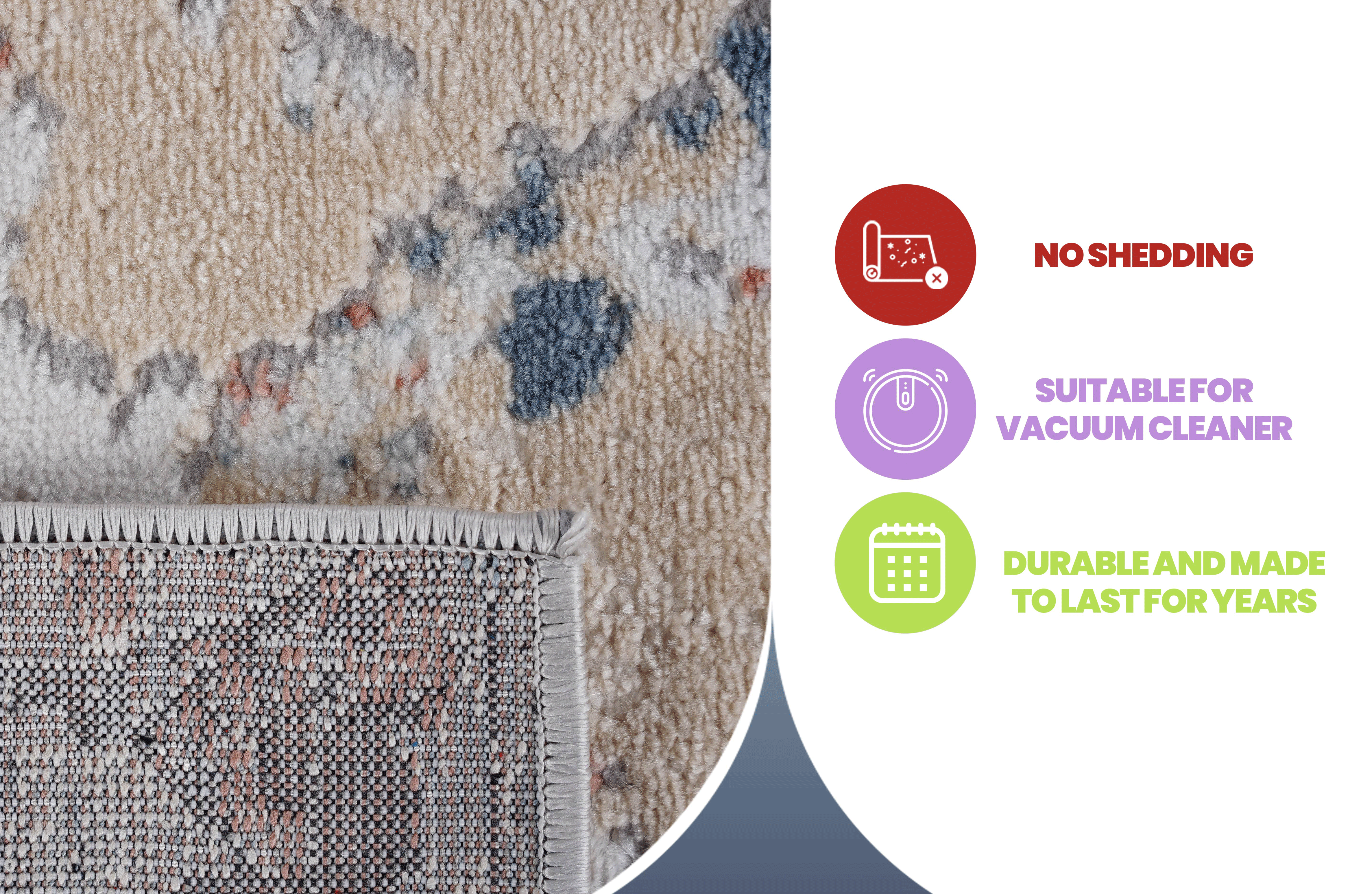 NAAR MARFI Collection 2X3 Multi/Contemporary Non-Shedding Living Room Bedroom Dining Home Office Stylish and Stain Resistant Area Rug