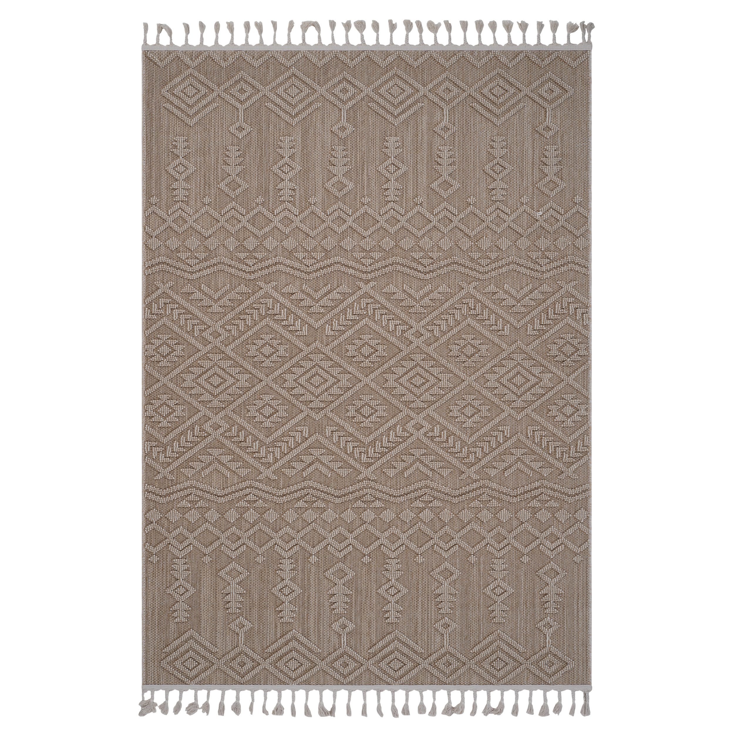 NAAR Guros Collection 4X6 Natural /Traditional Indoor/Outdoor Area Rug