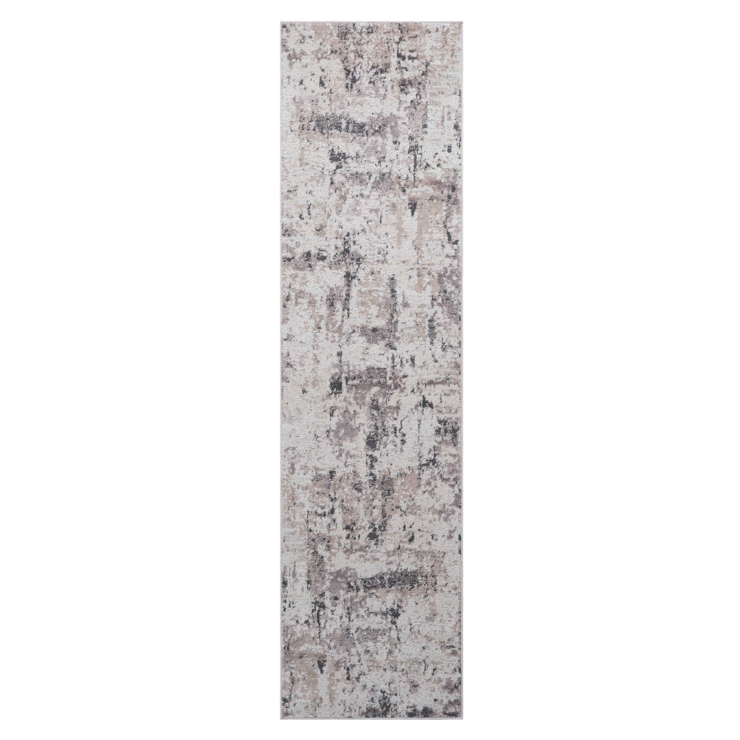 NAAR PAYAS Collection 2X8 Cream/Brown /Abstract Non-Shedding Living Room Bedroom Dining Home Office Stylish and Stain Resistant Area Rug