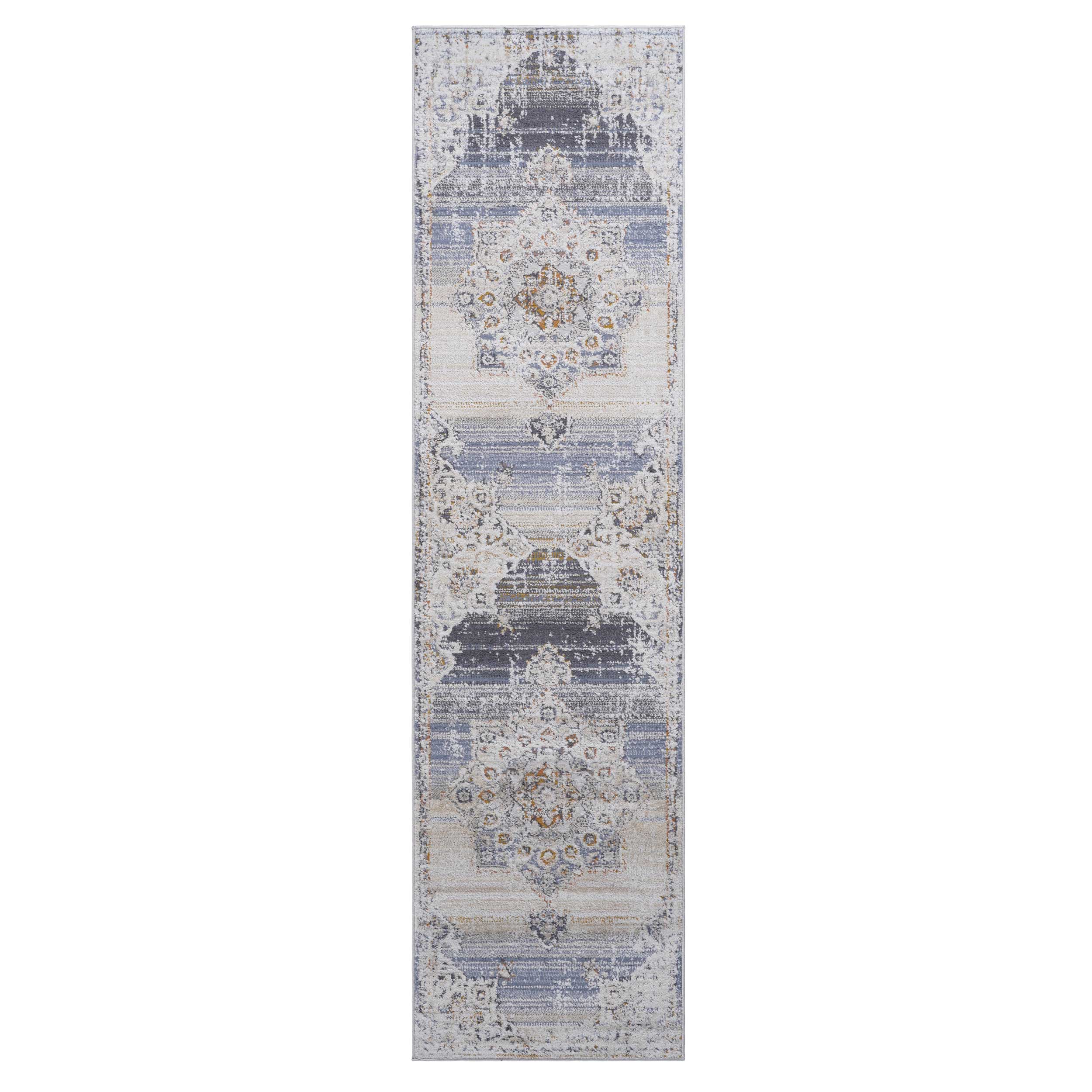 NAAR PAYAS Collection 2X8 Cream/Gold /Medallion Non-Shedding Living Room Bedroom Dining Home Office Stylish and Stain Resistant Area Rug