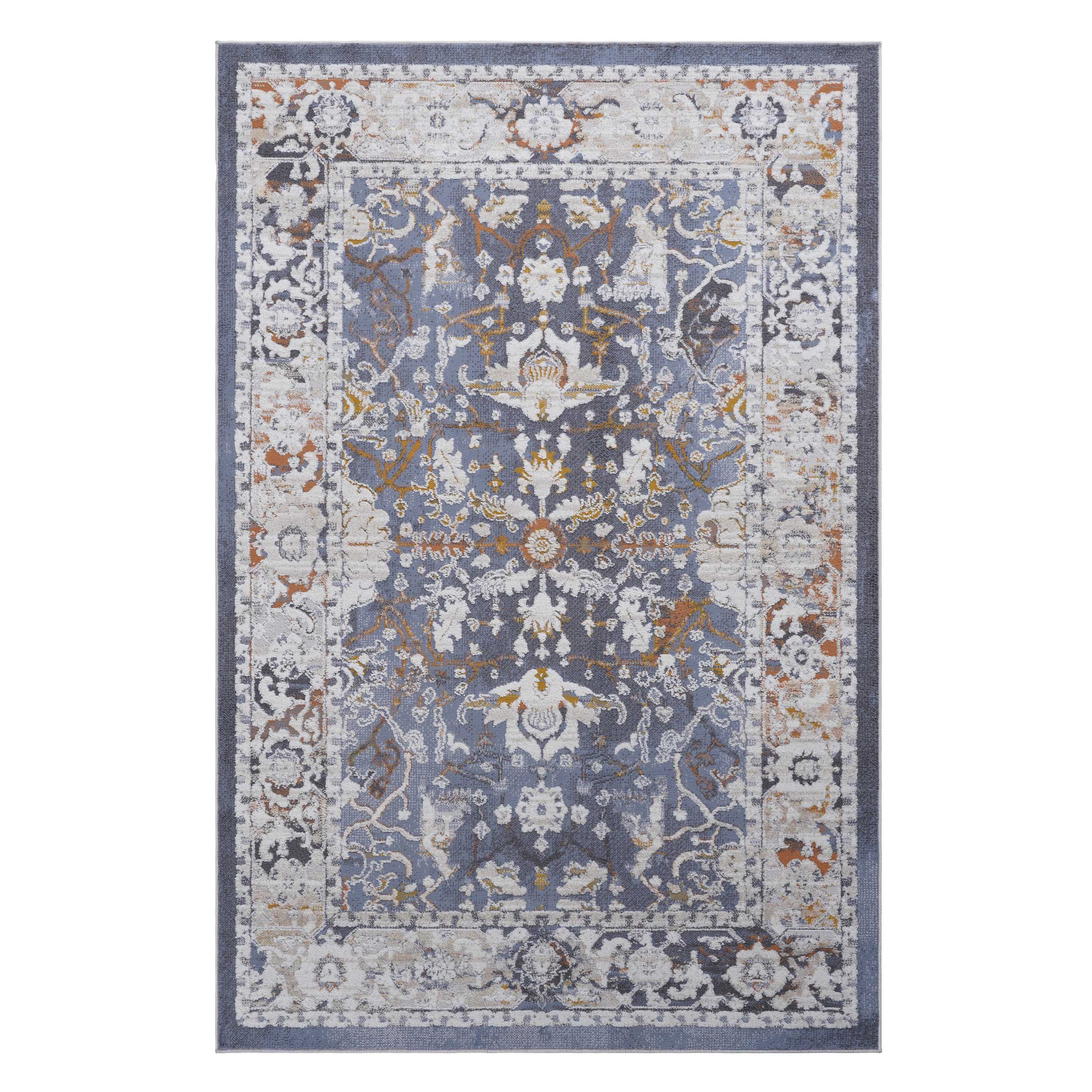 NAAR PAYAS Collection 2X3 Blue/Traditional Non-Shedding Living Room Bedroom Dining Home Office Stylish and Stain Resistant Area Rug