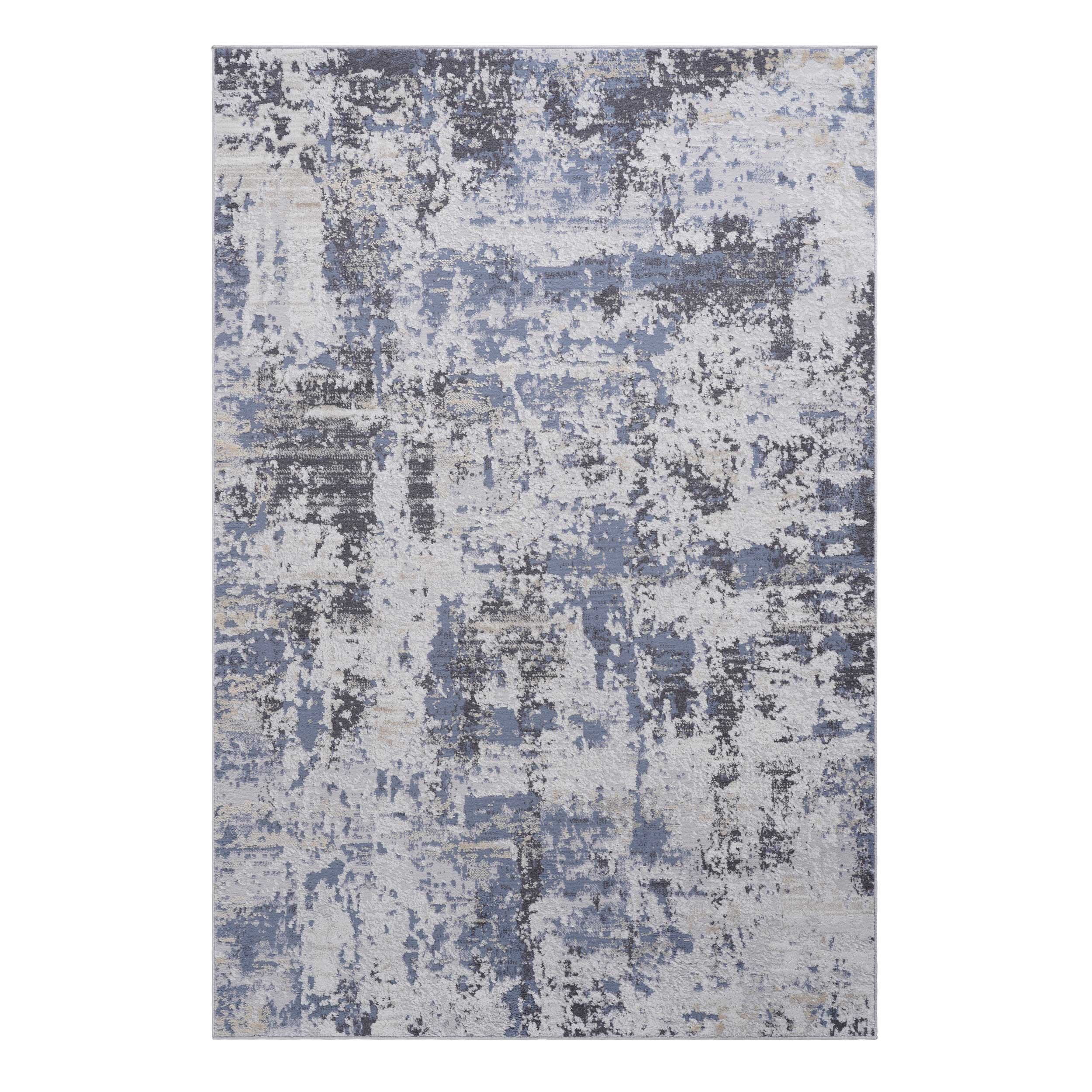 NAAR PAYAS Collection 8X10 Grey/Denim /Abstract Non-Shedding Living Room Bedroom Dining Home Office Stylish and Stain Resistant Area Rug