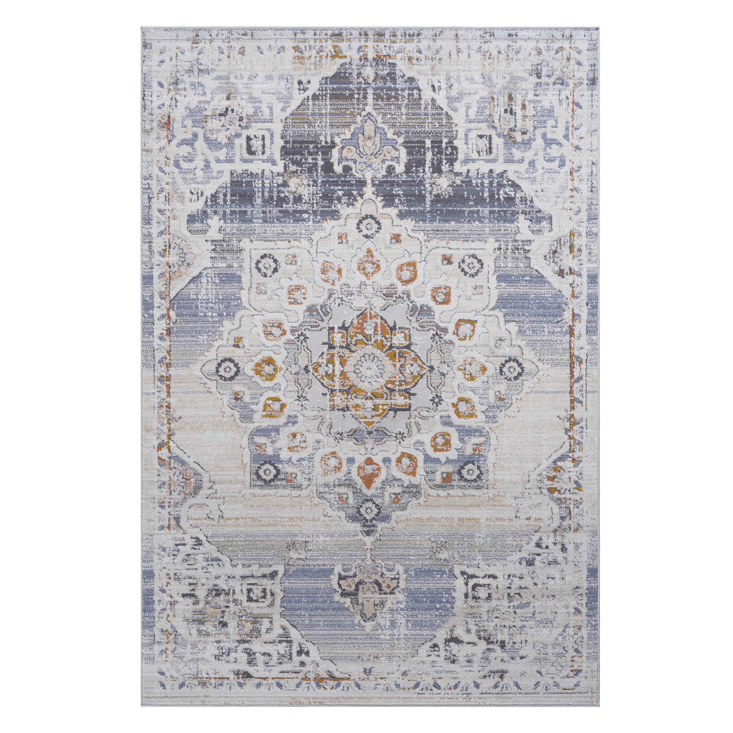 NAAR PAYAS Collection 2X3 Cream/Gold /Medallion Non-Shedding Living Room Bedroom Dining Home Office Stylish and Stain Resistant Area Rug