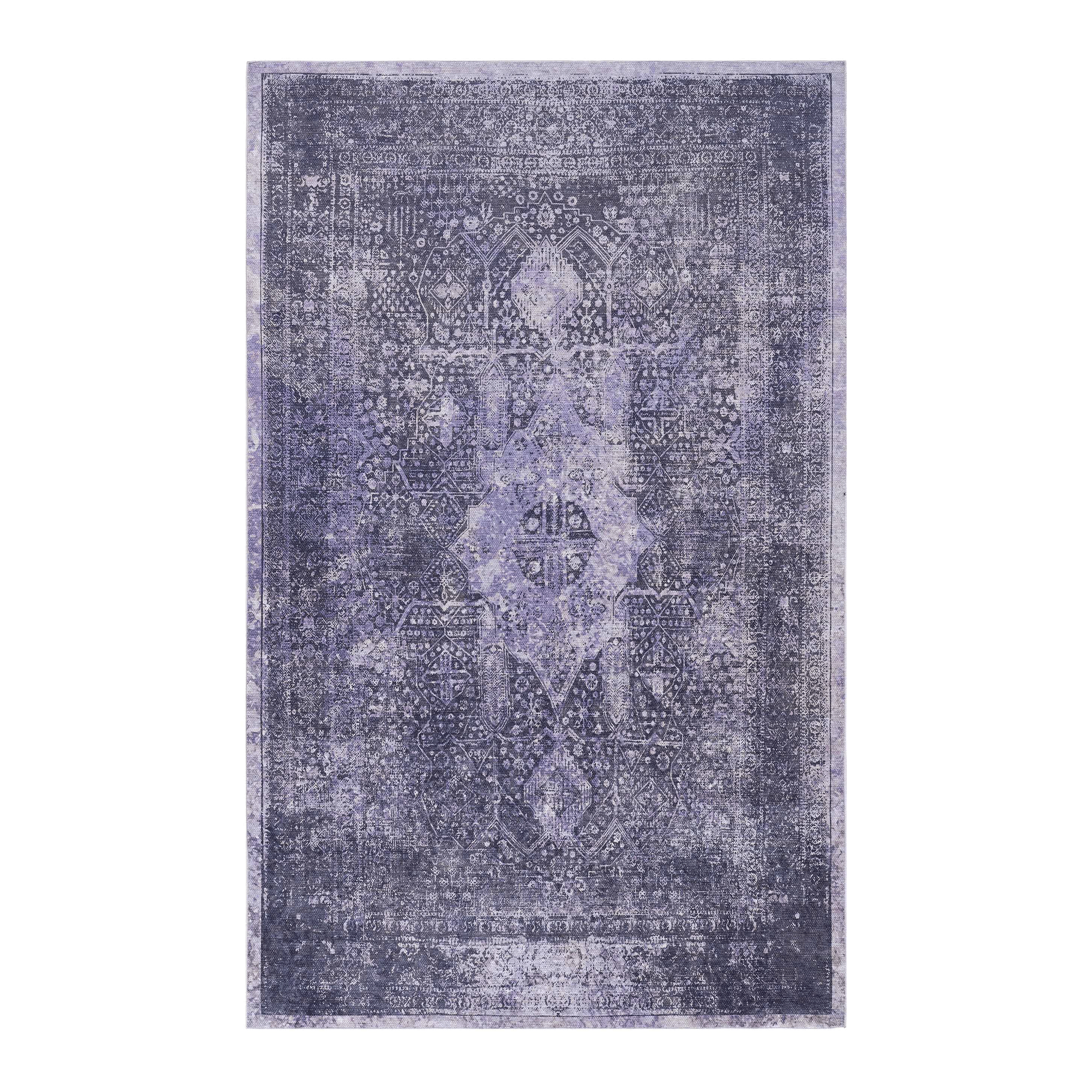 Naar 2x3, Machine Washable Area Rugs, Low-Pile, Non-Slip, Non-Shedding, Foldable, Kid & Pet Friendly - Area Rugs for living room, bedroom, kitchen, dining room rug - Perfect Gifts, (Anthracite, 2'x3')