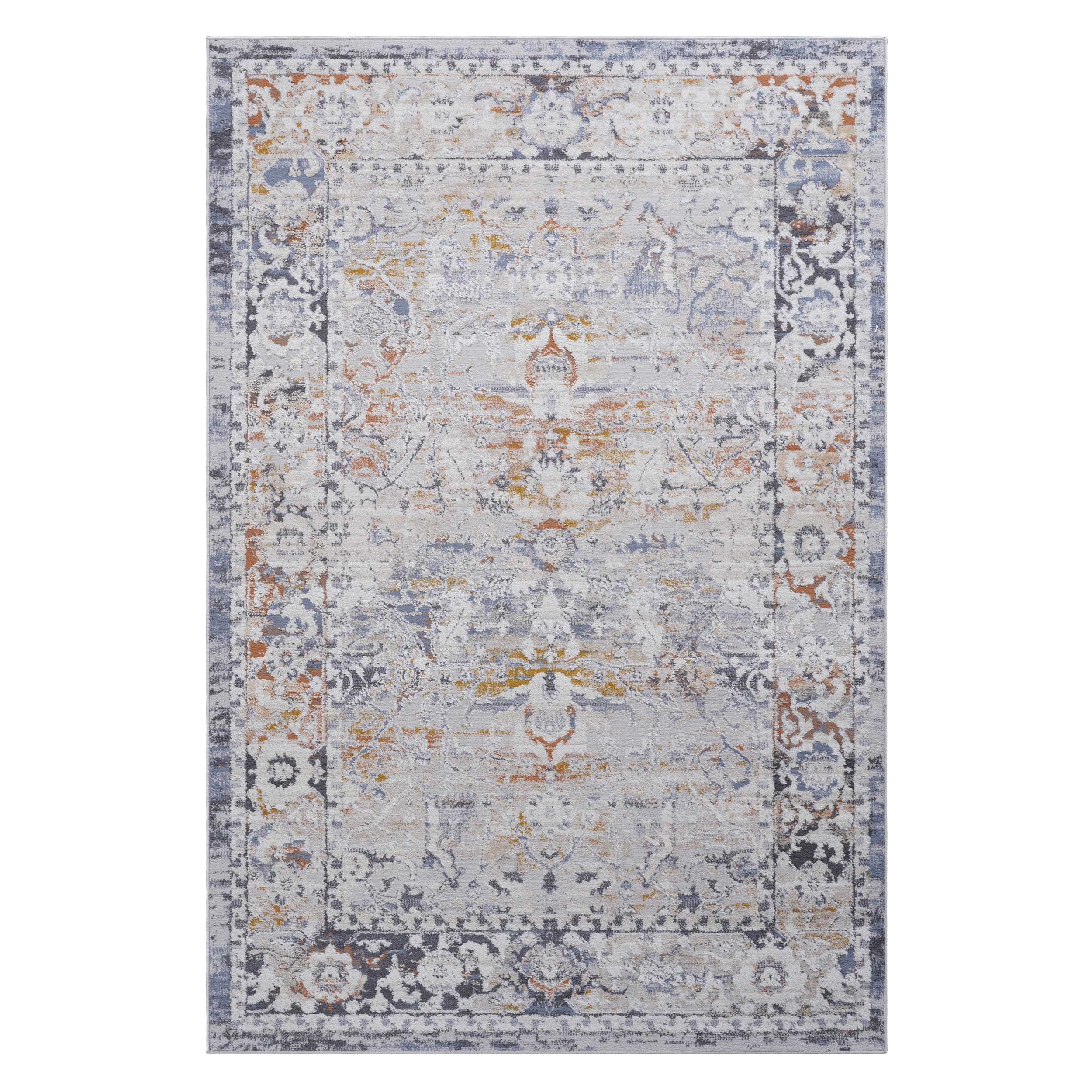 NAAR PAYAS Collection 8X10 Ivory/Grey /Traditional Non-Shedding Living Room Bedroom Dining Home Office Stylish and Stain Resistant Area Rug